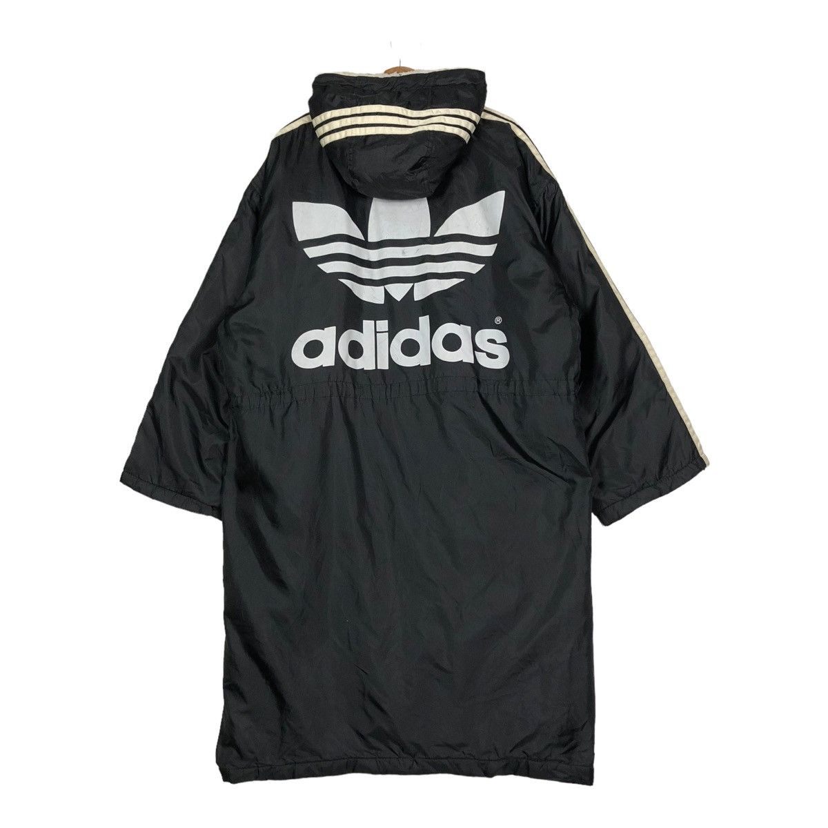 Adidas 🔥VINTAGE ADIDAS LONG JACKET BIG LOGO SHEARLING LINING Size US L / EU 52-54 / 3 - 1 Thumbnail