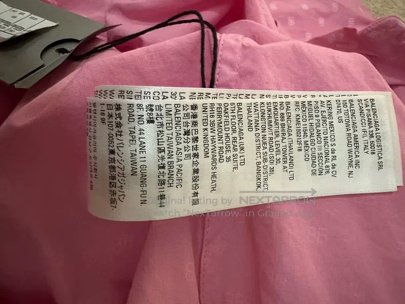 Balenciaga Balenciaga Full Bullet Screen Lock Logo Pink Long Sleeve Size XXS / US 00 / IT 34 - 8 Thumbnail