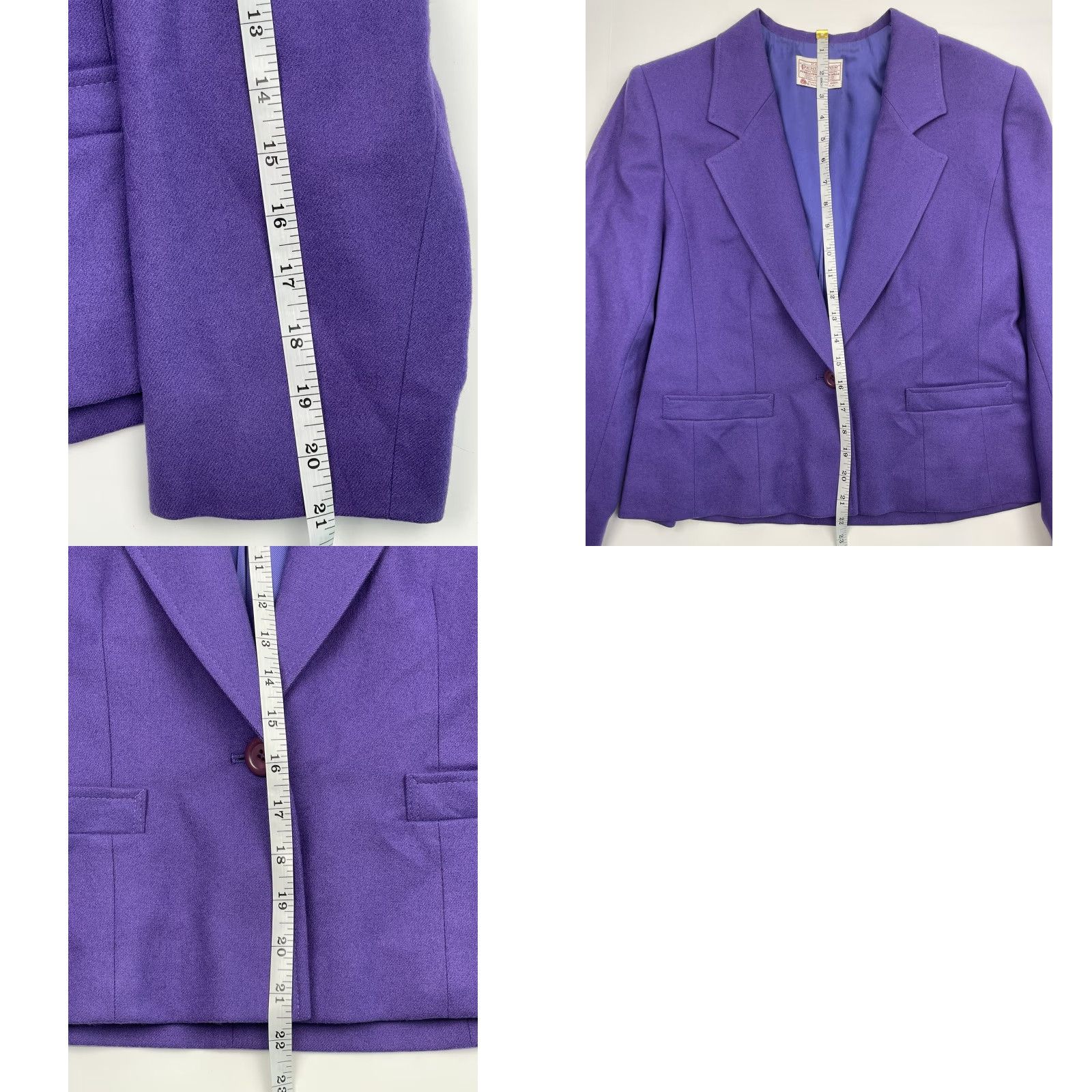Pendleton VTG Pendleton Women's Blazer Petite M Wool Purple Short Lined Coat One Button Front US Made Womens Size M / US 6-8 / IT 42-44 - 8 Thumbnail