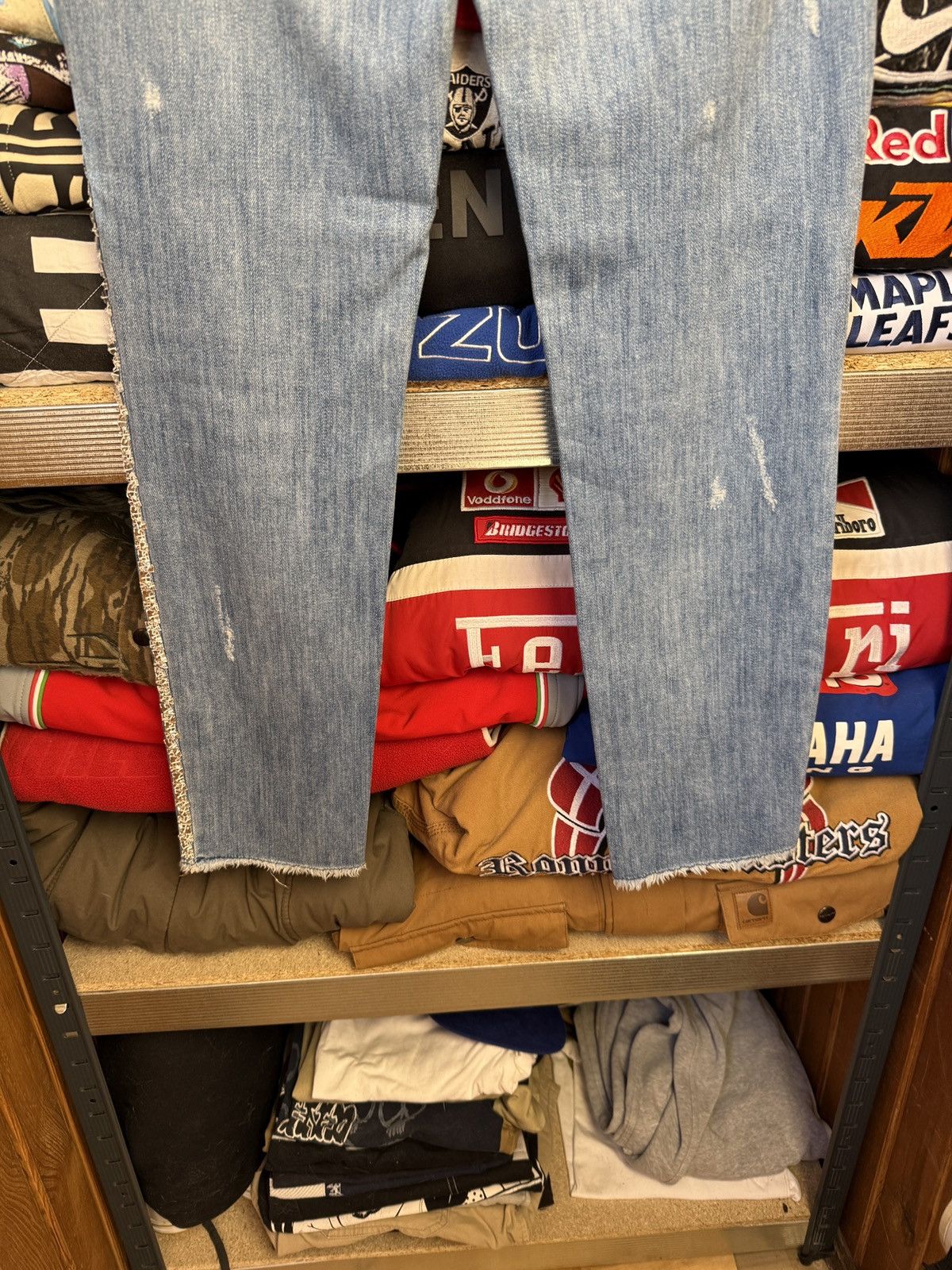 Versace Versus Versace Distressed Faded Colour Denim Jeans Pants Size US 28 / EU 44 - 10 Thumbnail
