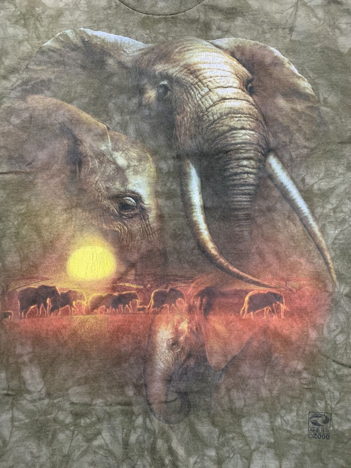 Liquid Blue Vintage Liquid Blue Elephant Real tree Rare 2000 T Shirt Size US L / EU 52-54 / 3 - 6 Thumbnail