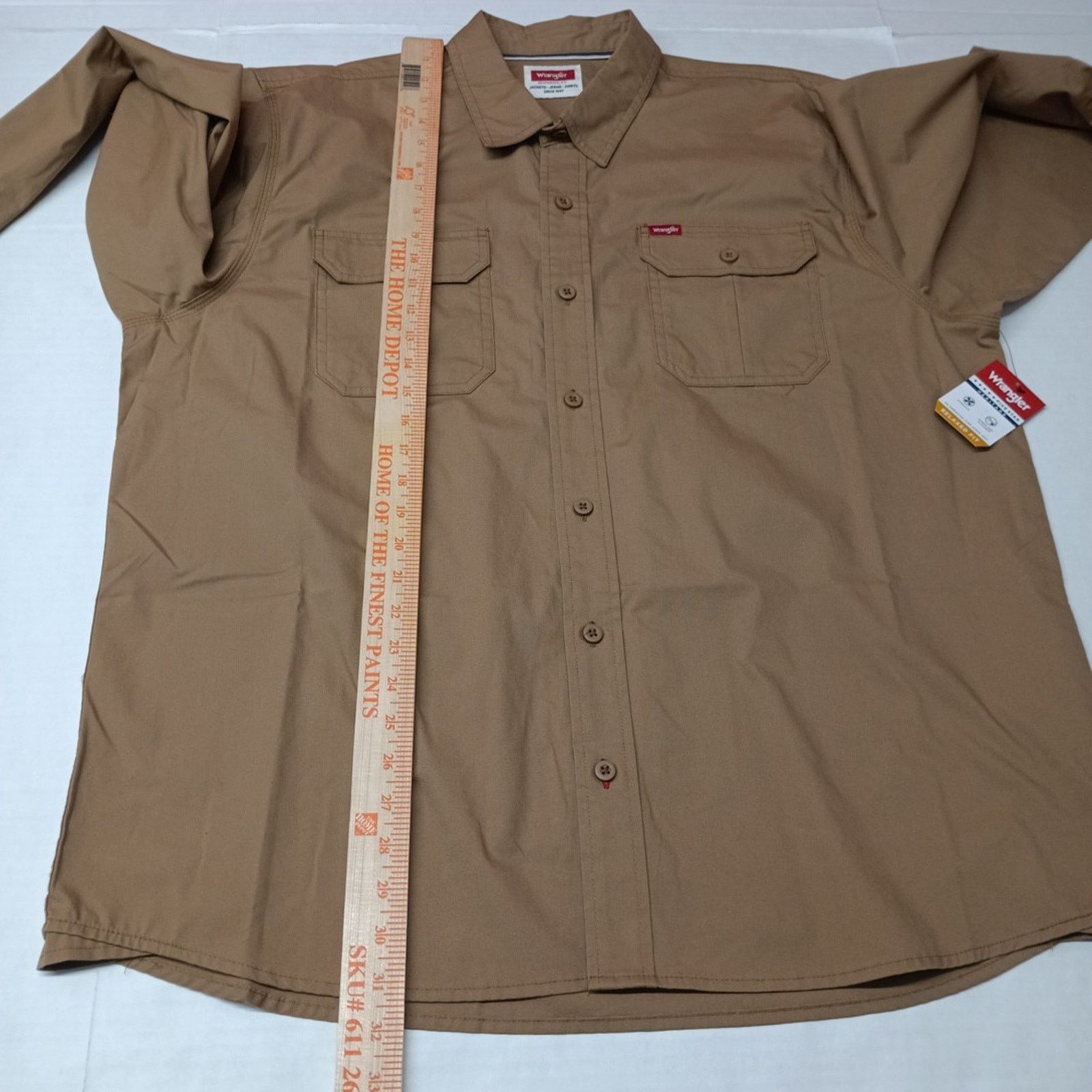 Wrangler Wrangler Big Men's Relaxed Fit Woven Shirt Size XL Brown Size US XL / EU 56 / 4 - 7 Thumbnail