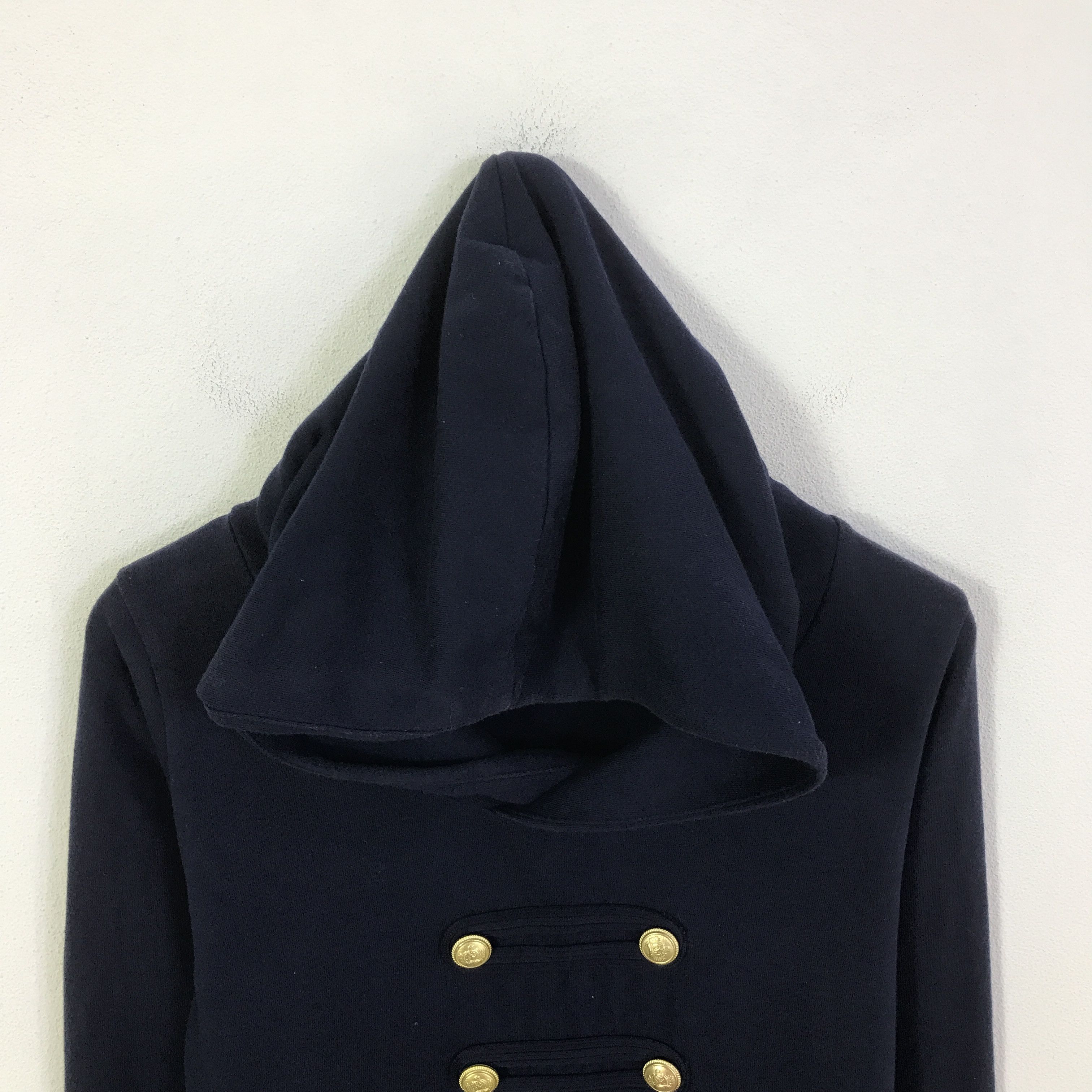 Japanese Brand healher Navy hoodie Sweatshirt K112B15 Size US S / EU 44-46 / 1 - 2 Thumbnail