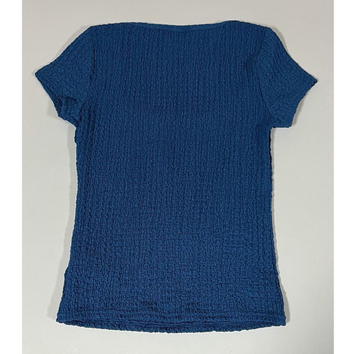 Japanese Brand Blue Square-Neck Short Sleeve Y2K Shirt Top Blouse Size S 💙✨ Size S / US 4 / IT 40 - 3 Thumbnail