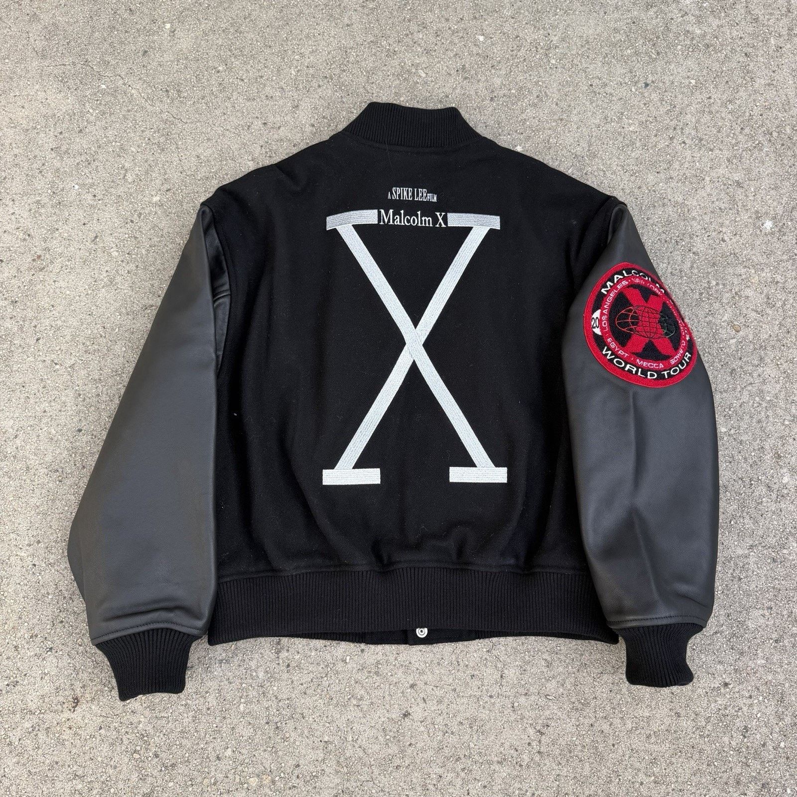 Hypebeast × Supreme Supreme x 40 Acres Malcolm X Black Varsity Jacket Sz M Size US M / EU 48-50 / 2 - 4 Thumbnail