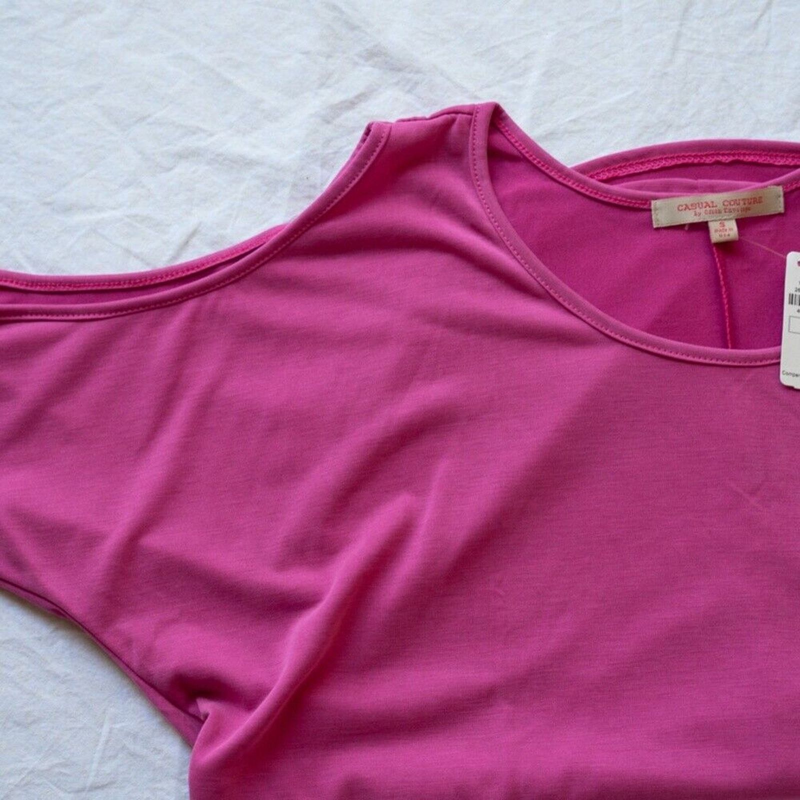 Other NWT Neiman Marcus Pink Cold Shoulder Scoop Neck Top Casual Size S / US 4 / IT 40 - 4 Thumbnail