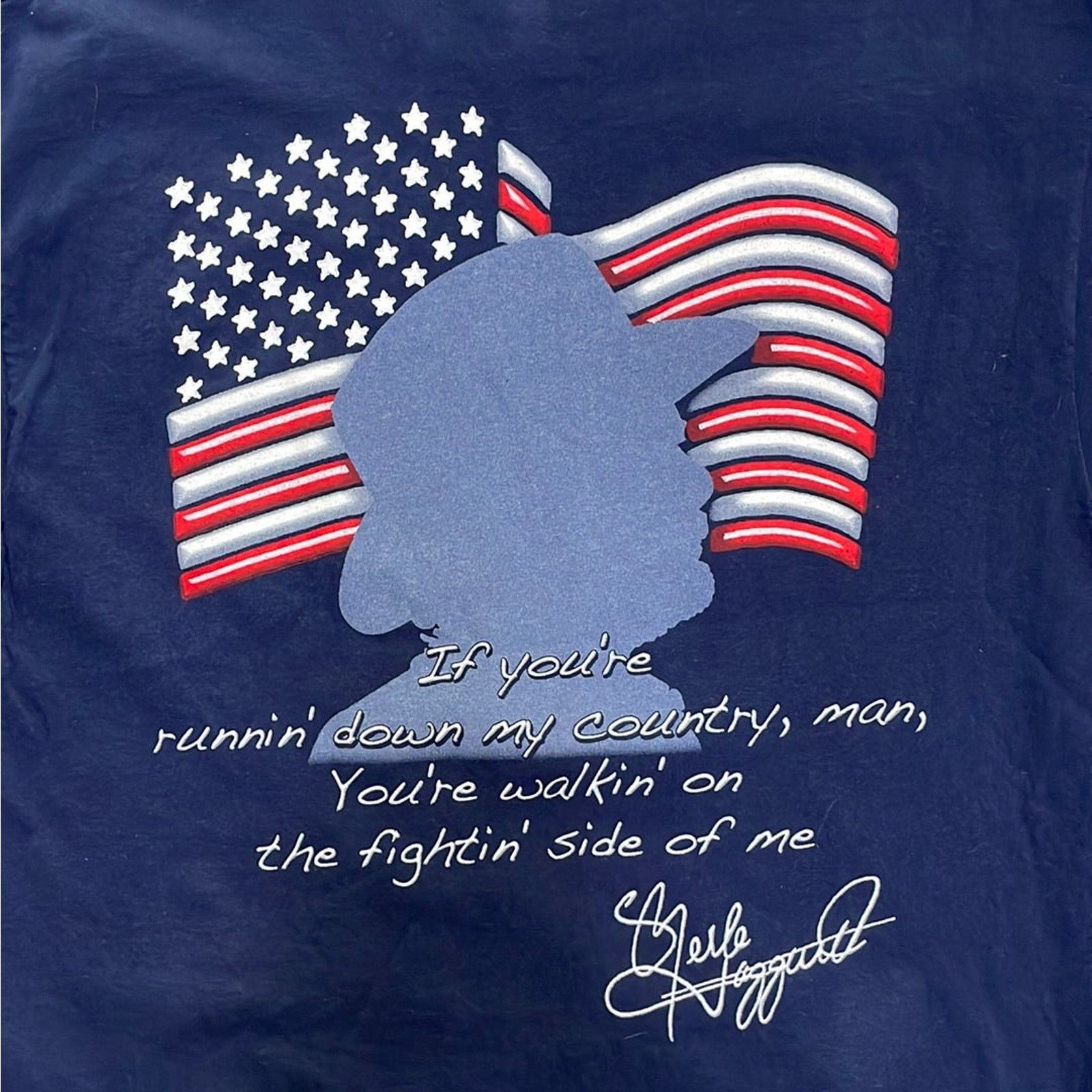 Band Tees Vintage Merle Haggard If You Don't Love It Leave It Tee L Size US L / EU 52-54 / 3 - 4 Thumbnail