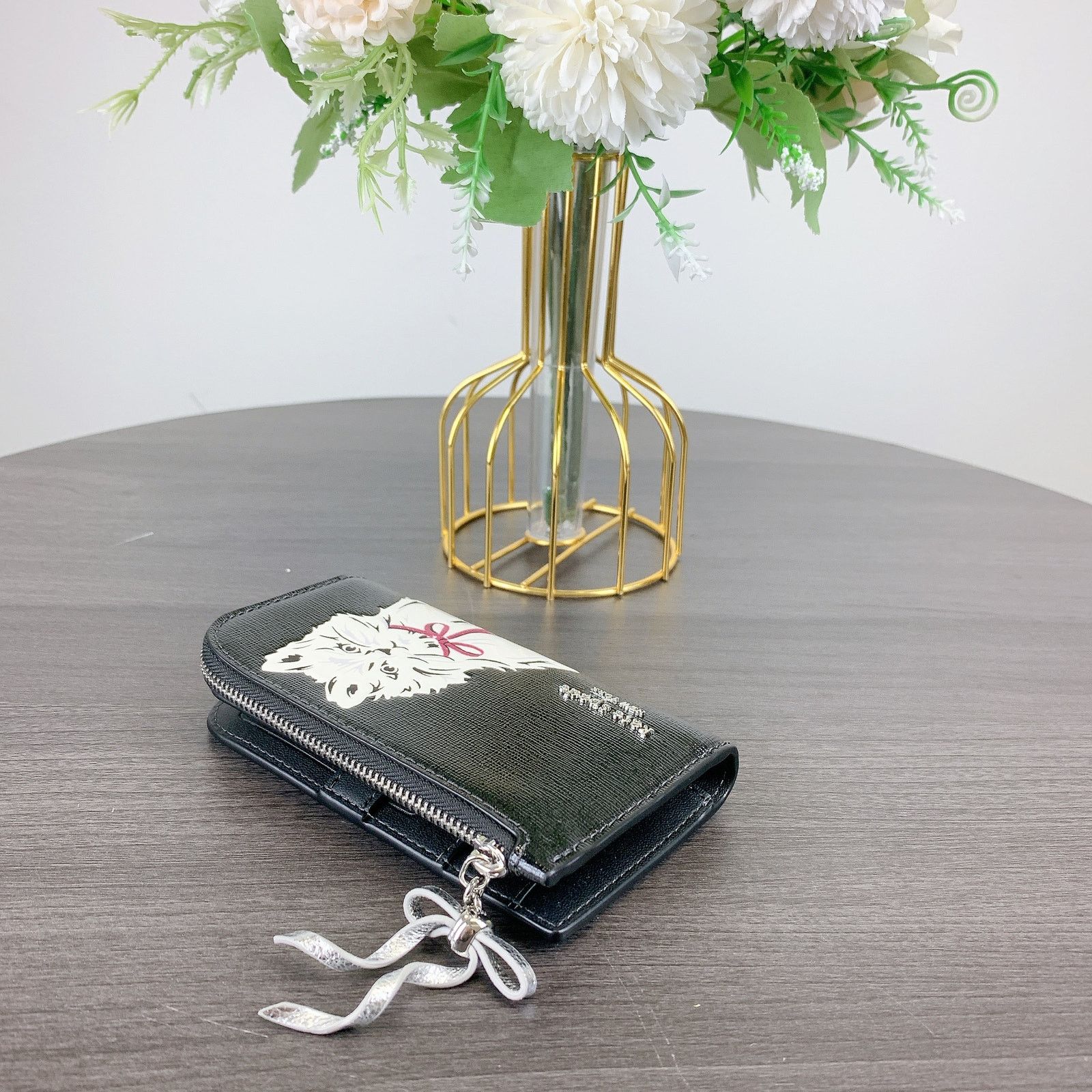 Kate Spade Kate Spade KI713 Whiskers Small Slim Bifold Wallet IN BLACK Size ONE SIZE - 3 Thumbnail