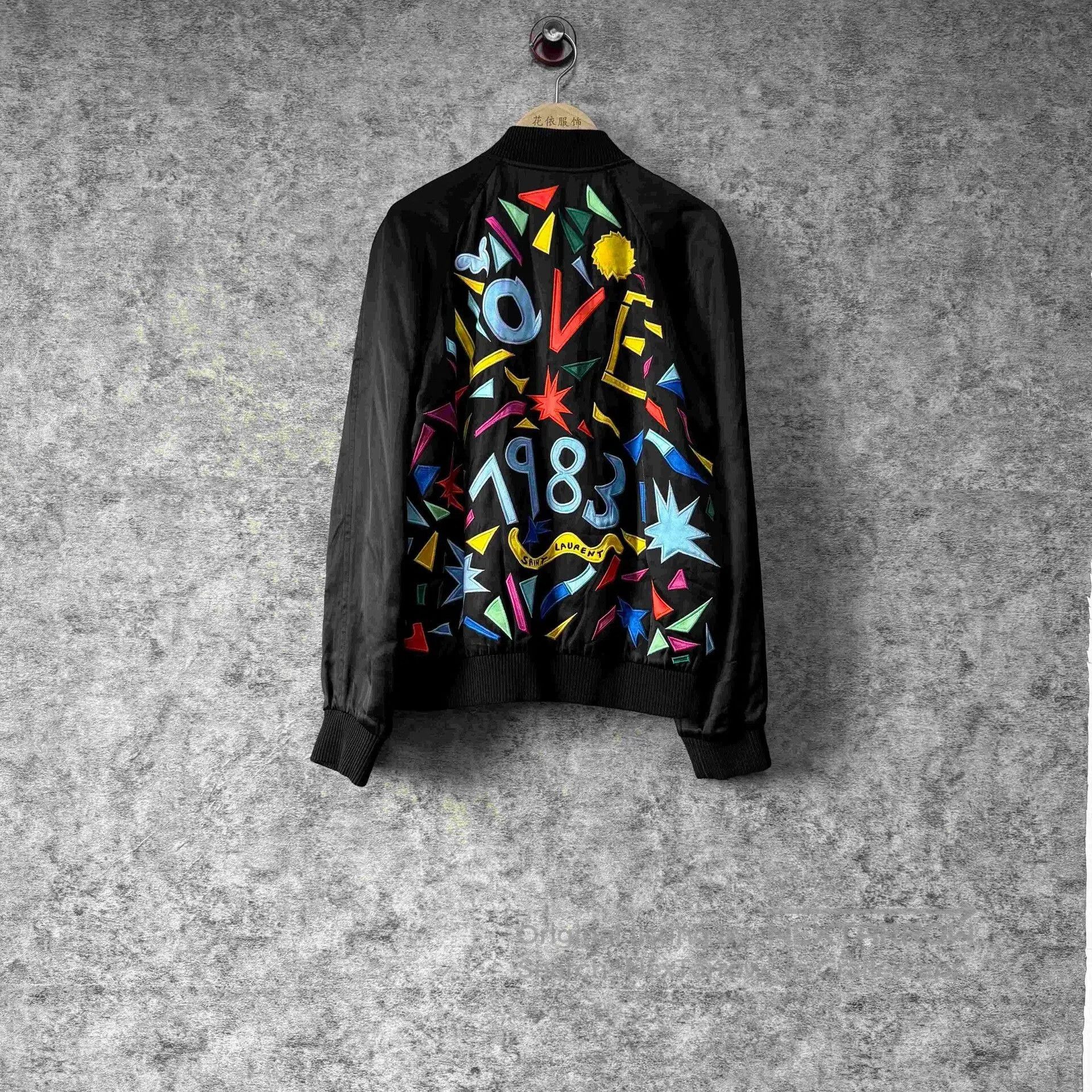 Saint Laurent Paris Saint Laurent Graffiti Embroidery Bomber Jacket. Size US XXS / EU 40 - 2 Thumbnail