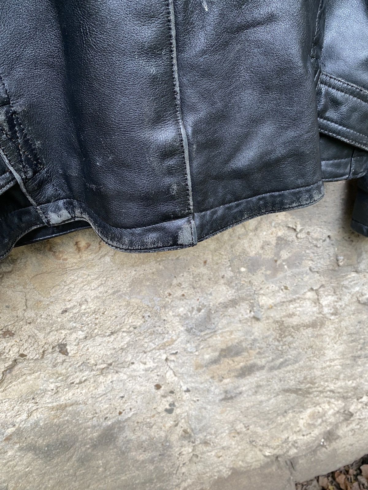 Vintage Rare Vintage 80s Distressed Leather Biker Jacket L-XL Size US XL / EU 56 / 4 - 12 Thumbnail