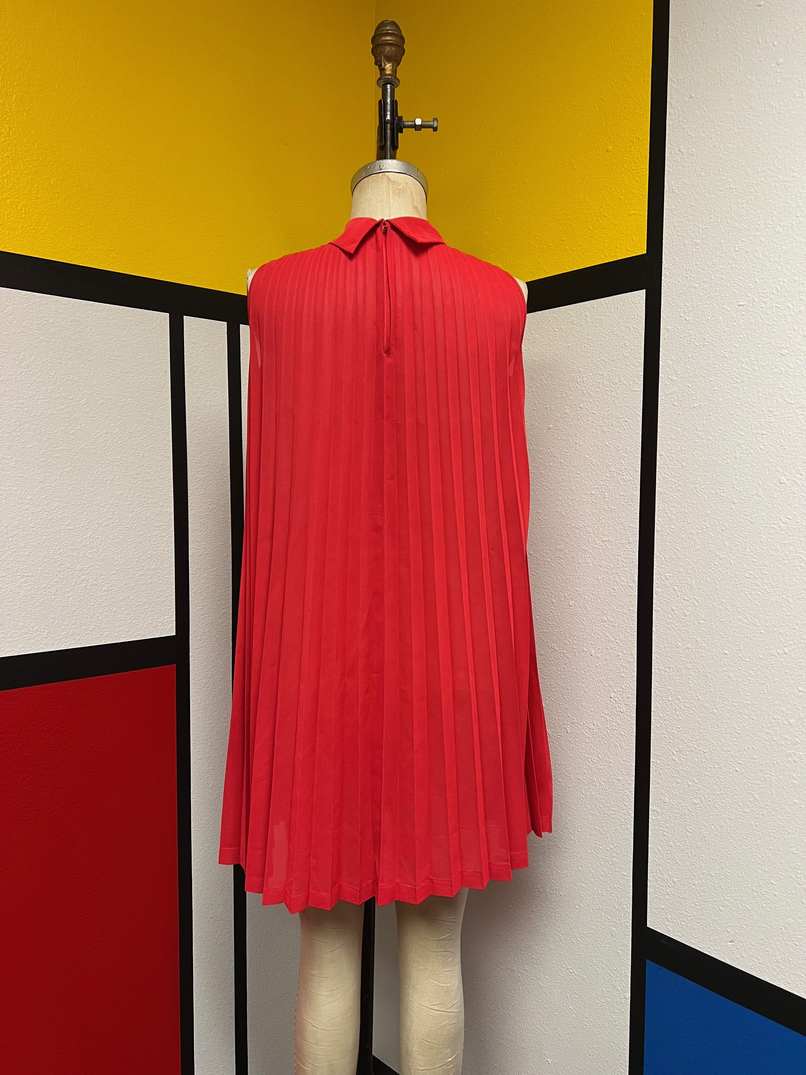 Other EUC Vintage 1960s Accordion Pleat Tetoron Shift Dress Small Size S / US 4 / IT 40 - 5 Thumbnail
