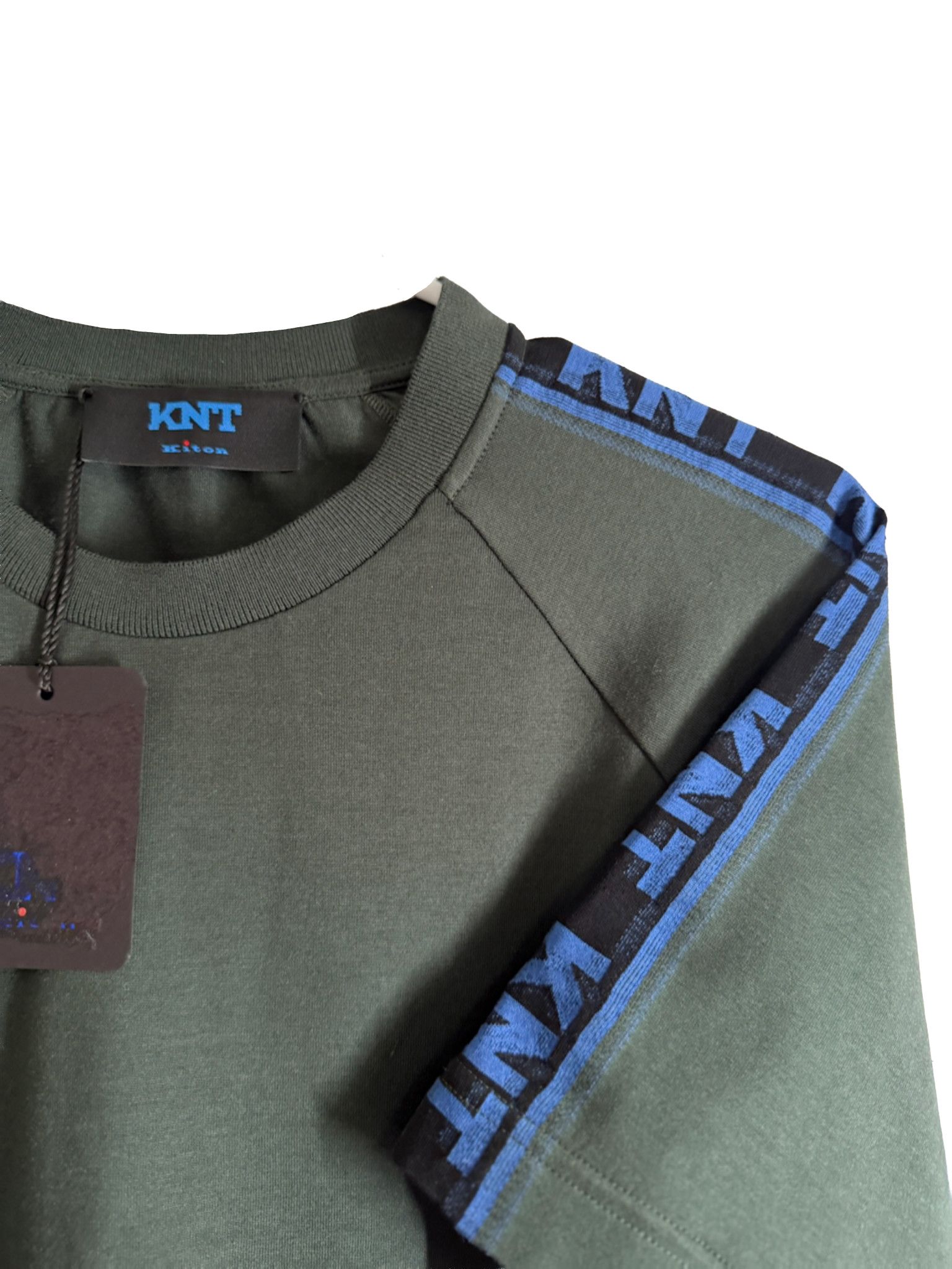 Kiton KNT by Kiton Green Raglan Jersey Shirt — Made in Italy Size US M / EU 48-50 / 2 - 3 Thumbnail