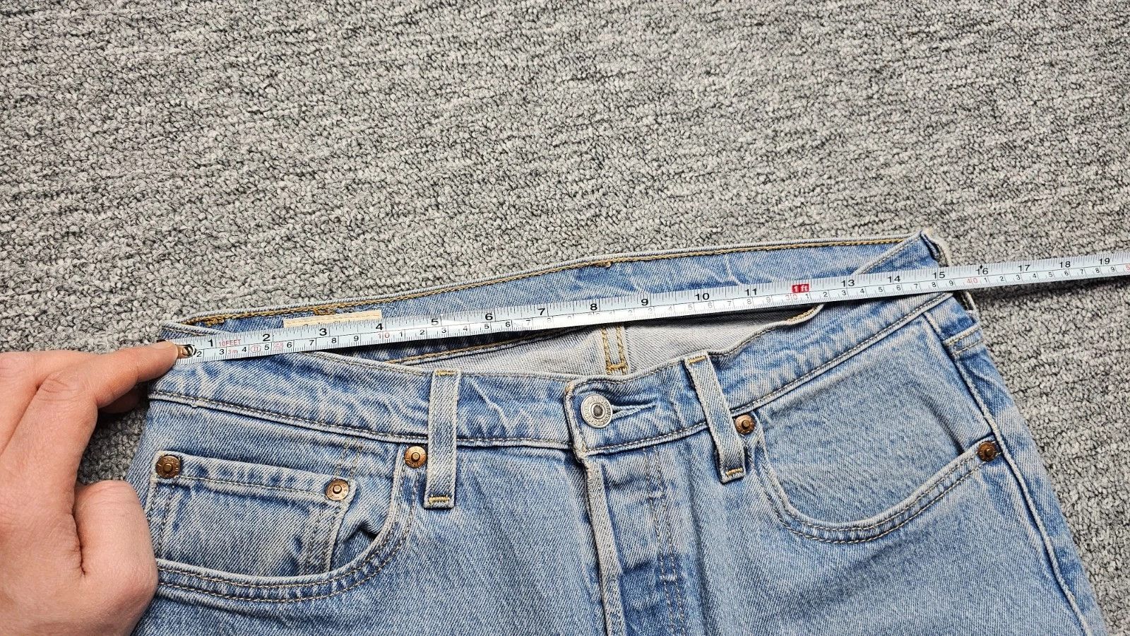 Levi's Levis Premium 501 Straight Jeans Women W29 L30 Light Wash Size 29" - 11 Thumbnail