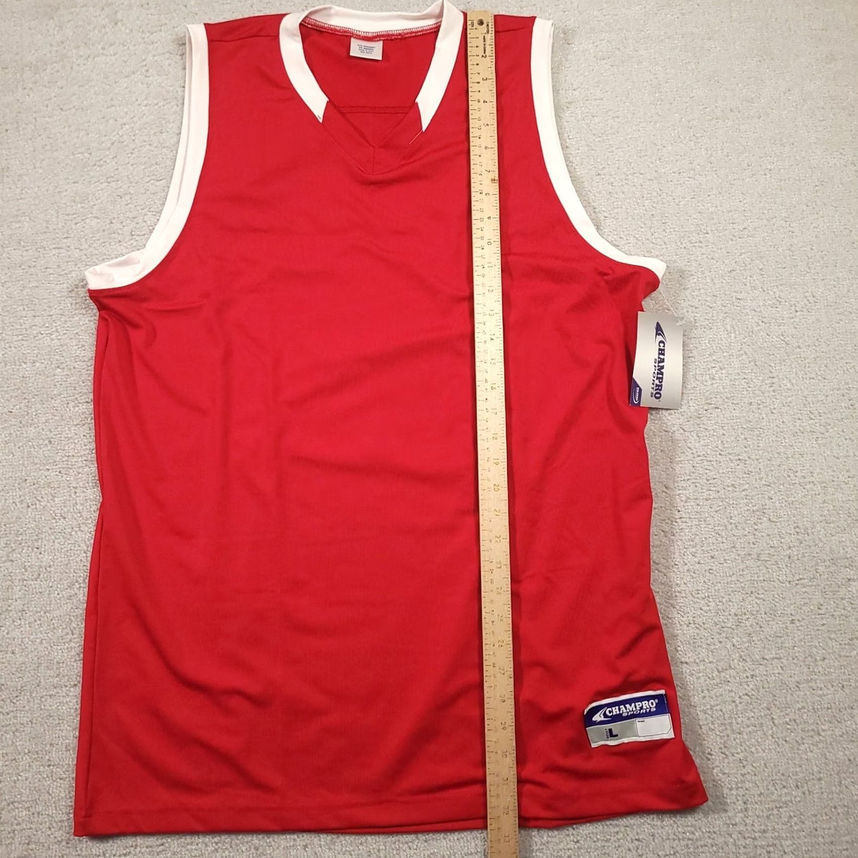 Vintage Champro Jersey Adult Large DRI-GEAR Basketball Sleeveless Red White Sports Activewear Sportswear Merch Tank Jersey Size US L / EU 52-54 / 3 - 5 Thumbnail