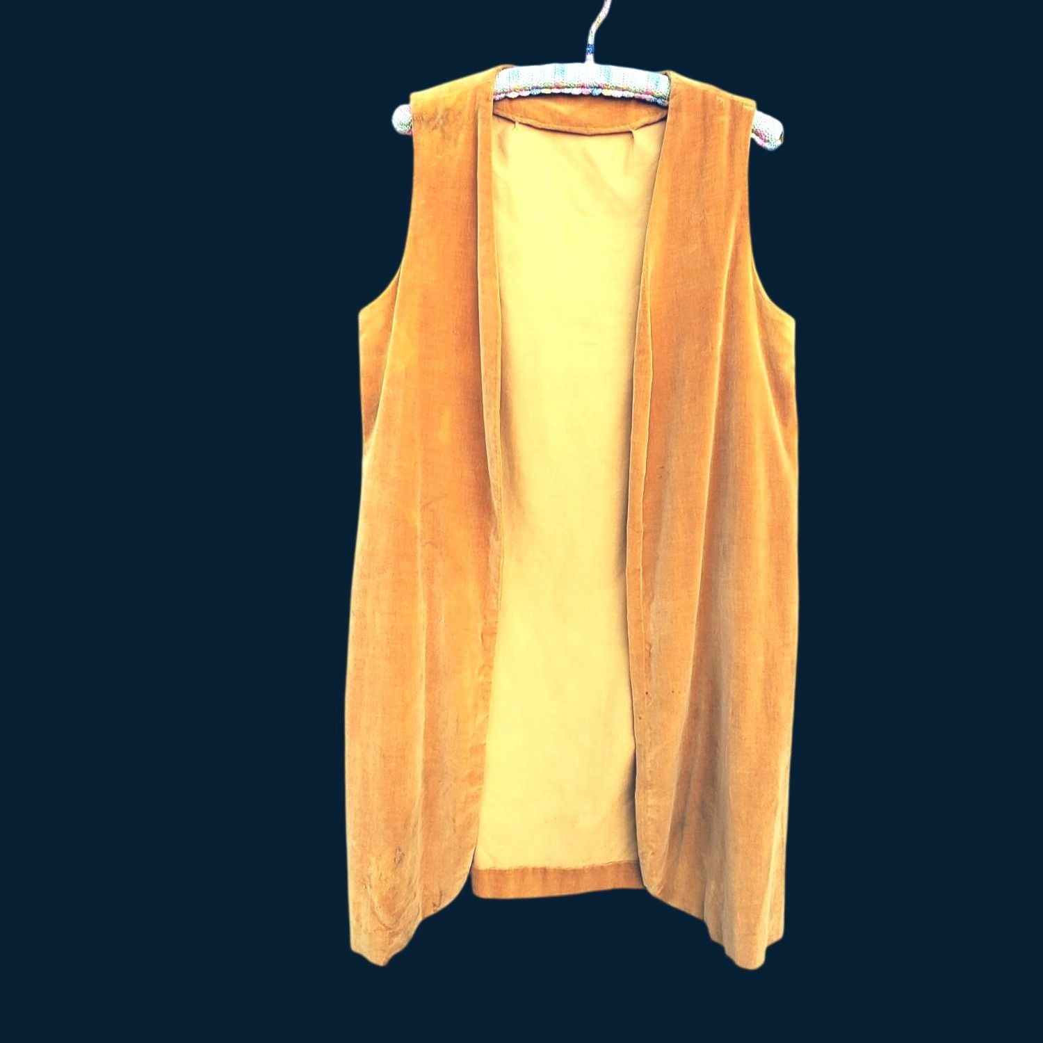 Handmade 50s Mustard Corduroy Cigarette Pants & Velvet Draped Vest Se Size 25" / US 0 / IT 36 - 11 Thumbnail