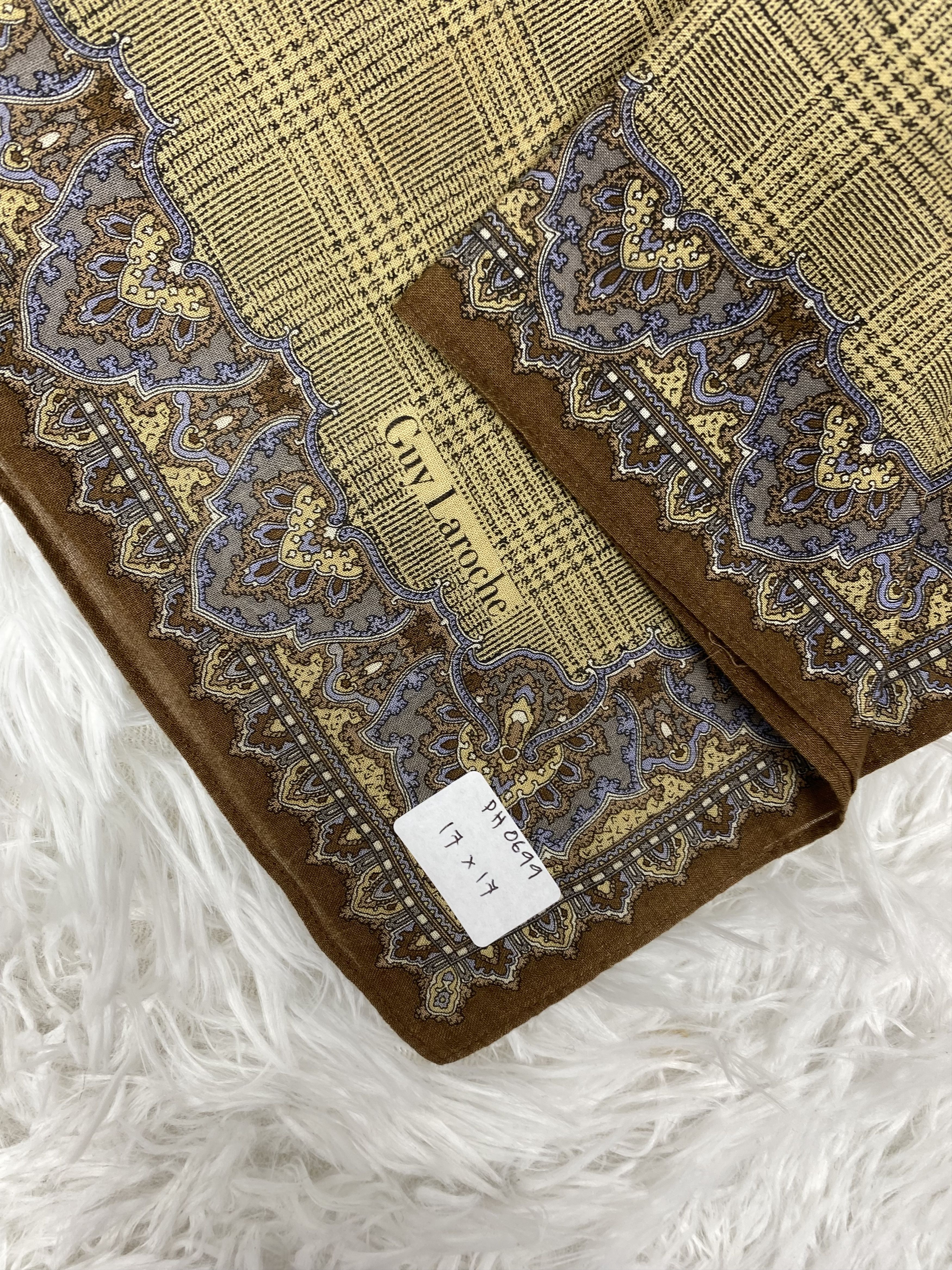 Guy Laroche × Vintage Vintage Guy Laroche Handkerchief Neckerchief PH0699 Size ONE SIZE - 2 Thumbnail