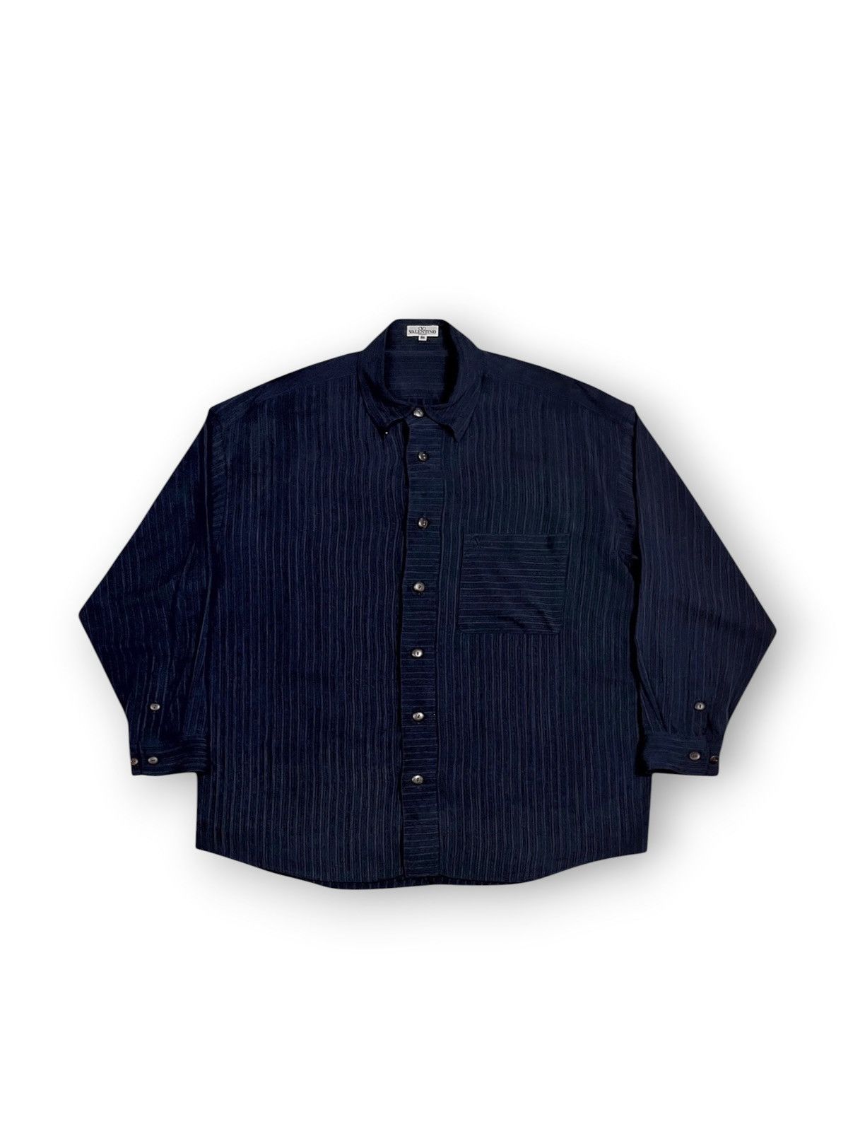 Valentino Valentino Plisse Texture Vintage Button Down Size US XL / EU 56 / 4 - 1 Thumbnail