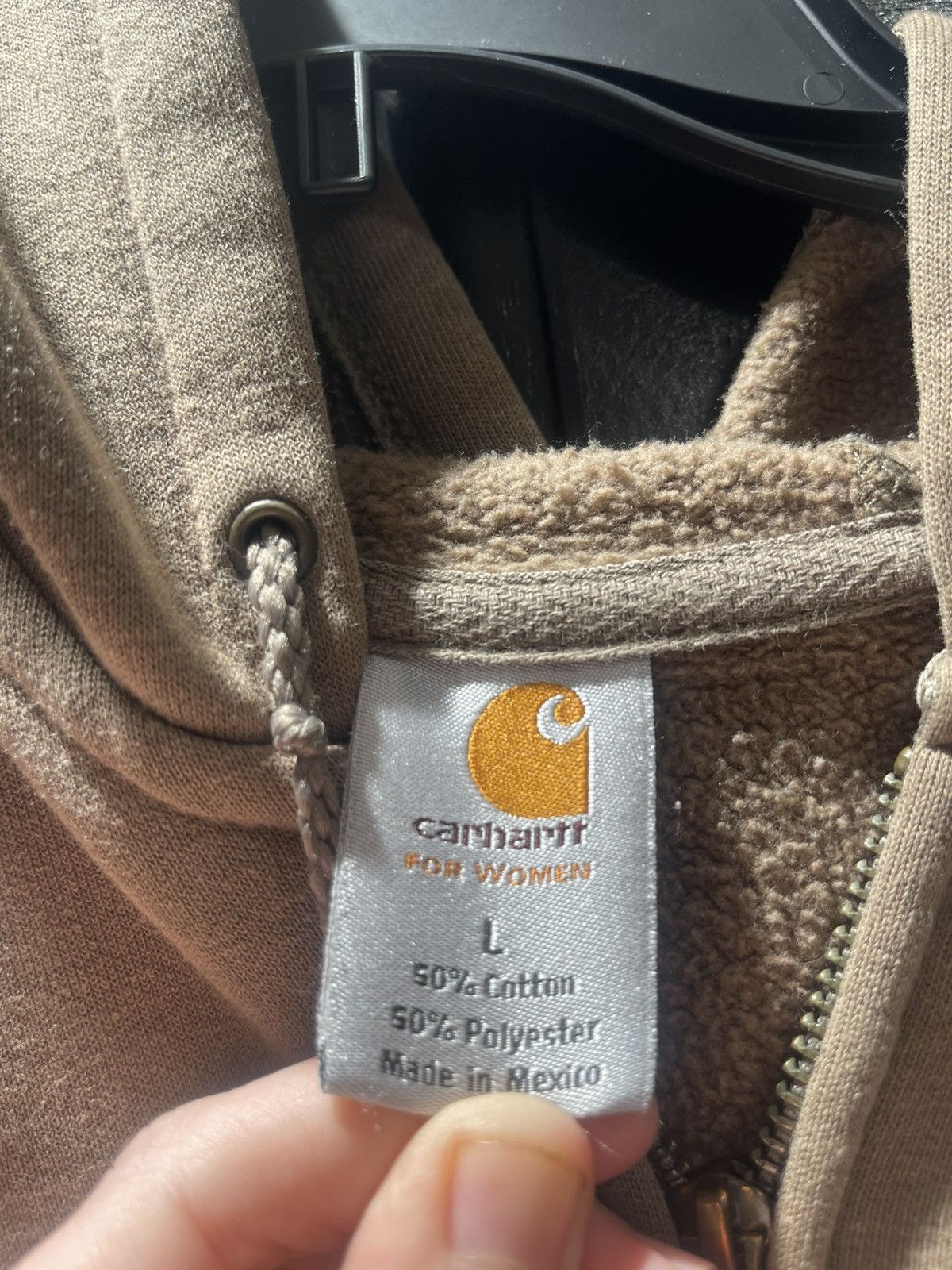 Carhartt Carhartt Womens Size Large Khaki Brown Full Zip Hoodie Size L / US 10 / IT 46 - 4 Thumbnail