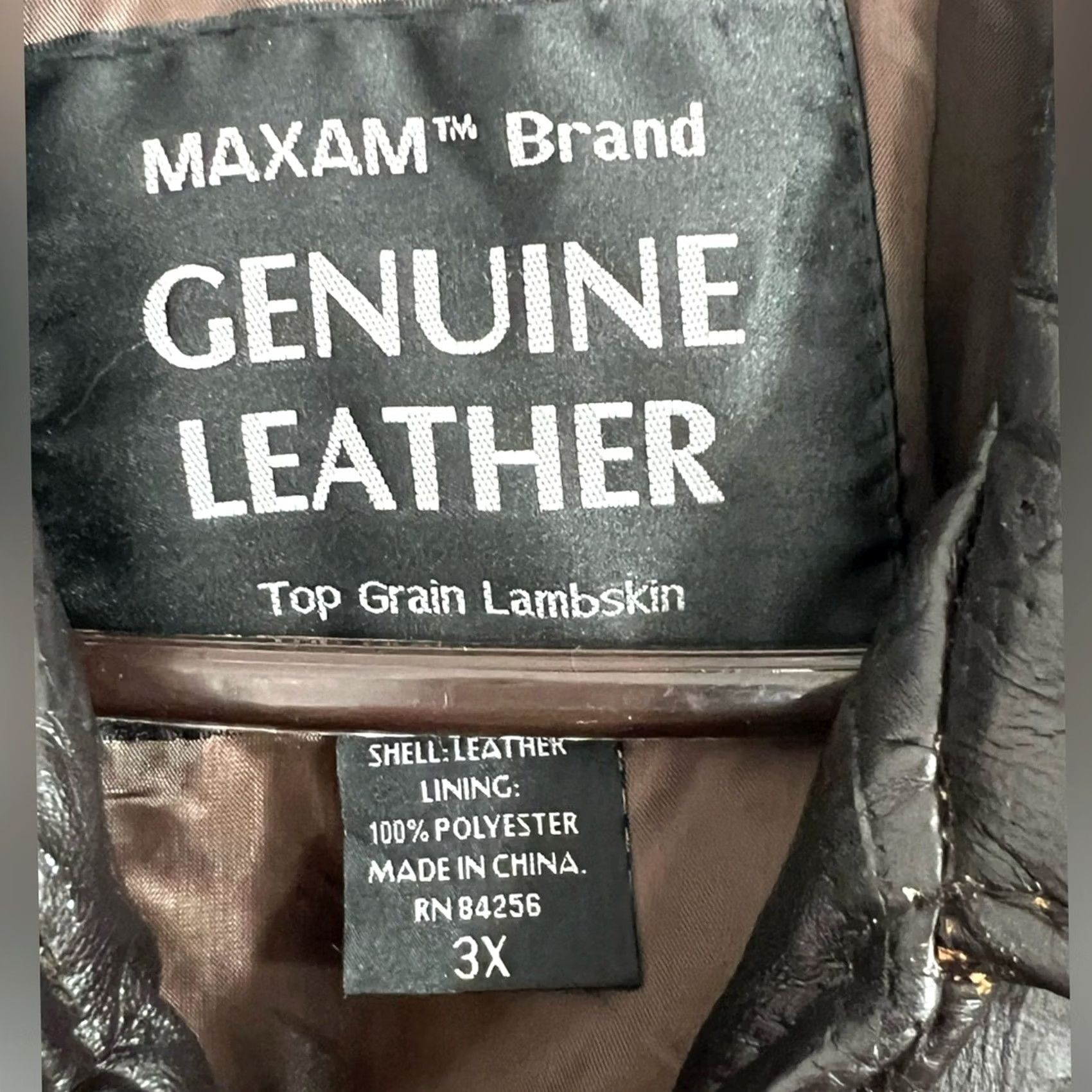 Vintage Maxam Leather Jacket Bomber 3XL Men Black Top Grain Lambskin High Quality Genuine Italian Mosaic Design Jacket Size US XXL / EU 58 / 5 - 6 Thumbnail