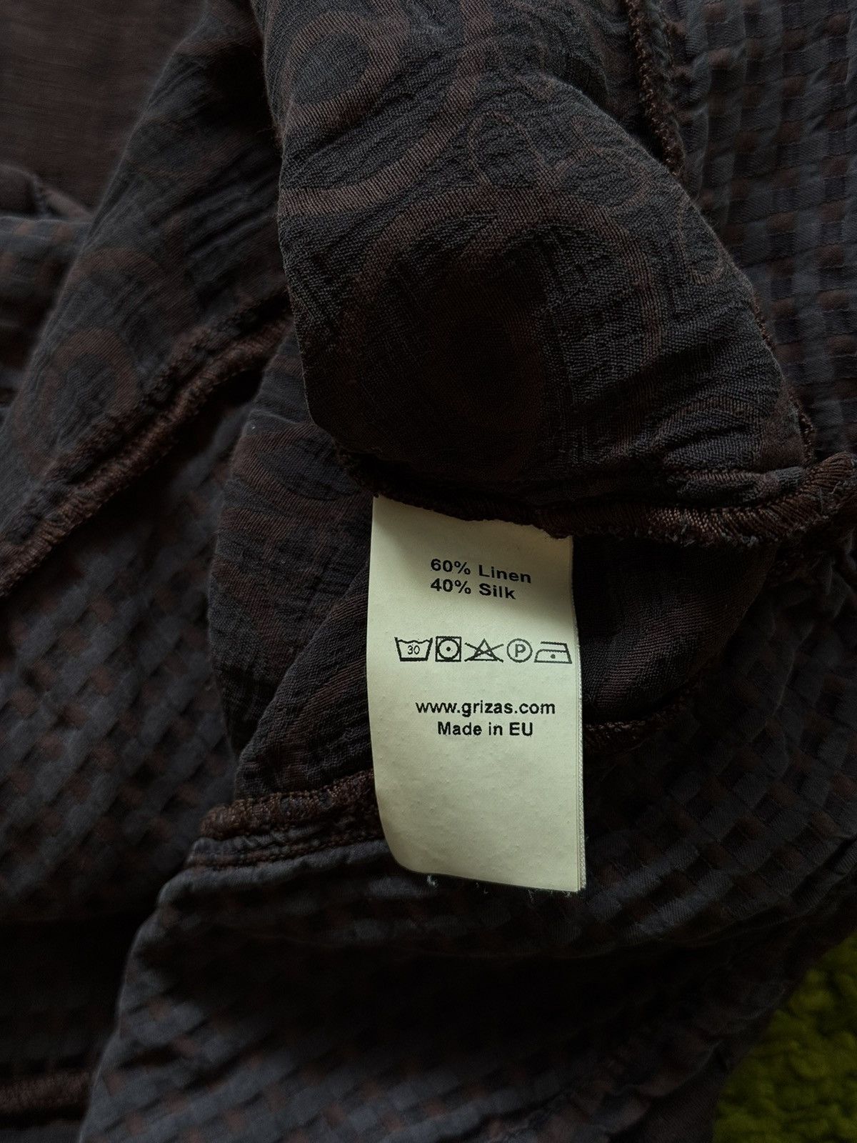 Other Grizas linen + silk blend crinkle plisse assymetric blouse Size L / US 10 / IT 46 - 3 Thumbnail