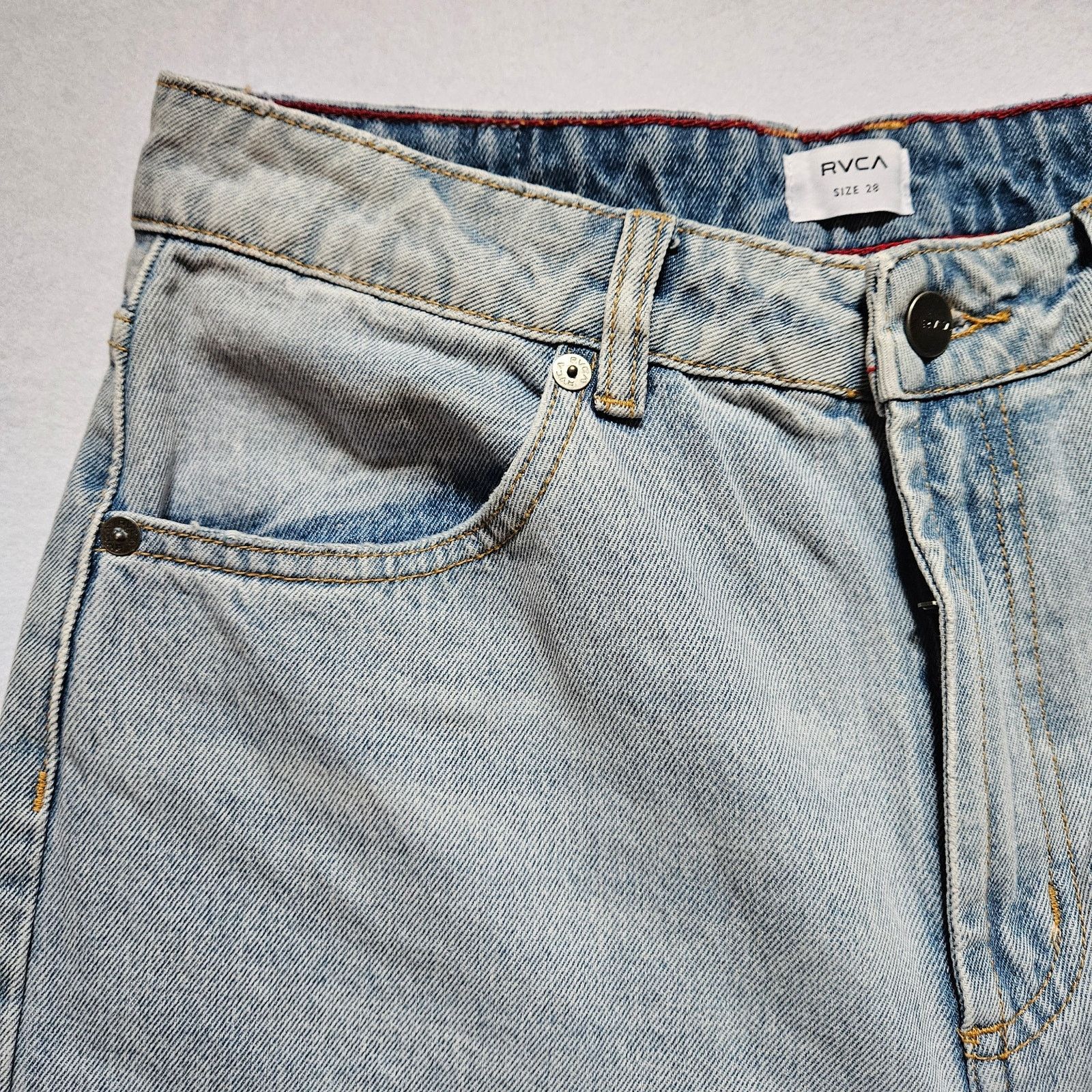 RVCA RVCA Coco Denim Jeans Light Wash Relaxed Fit Ripped Jeans 28 Size 28" / US 6 / IT 42 - 10 Thumbnail