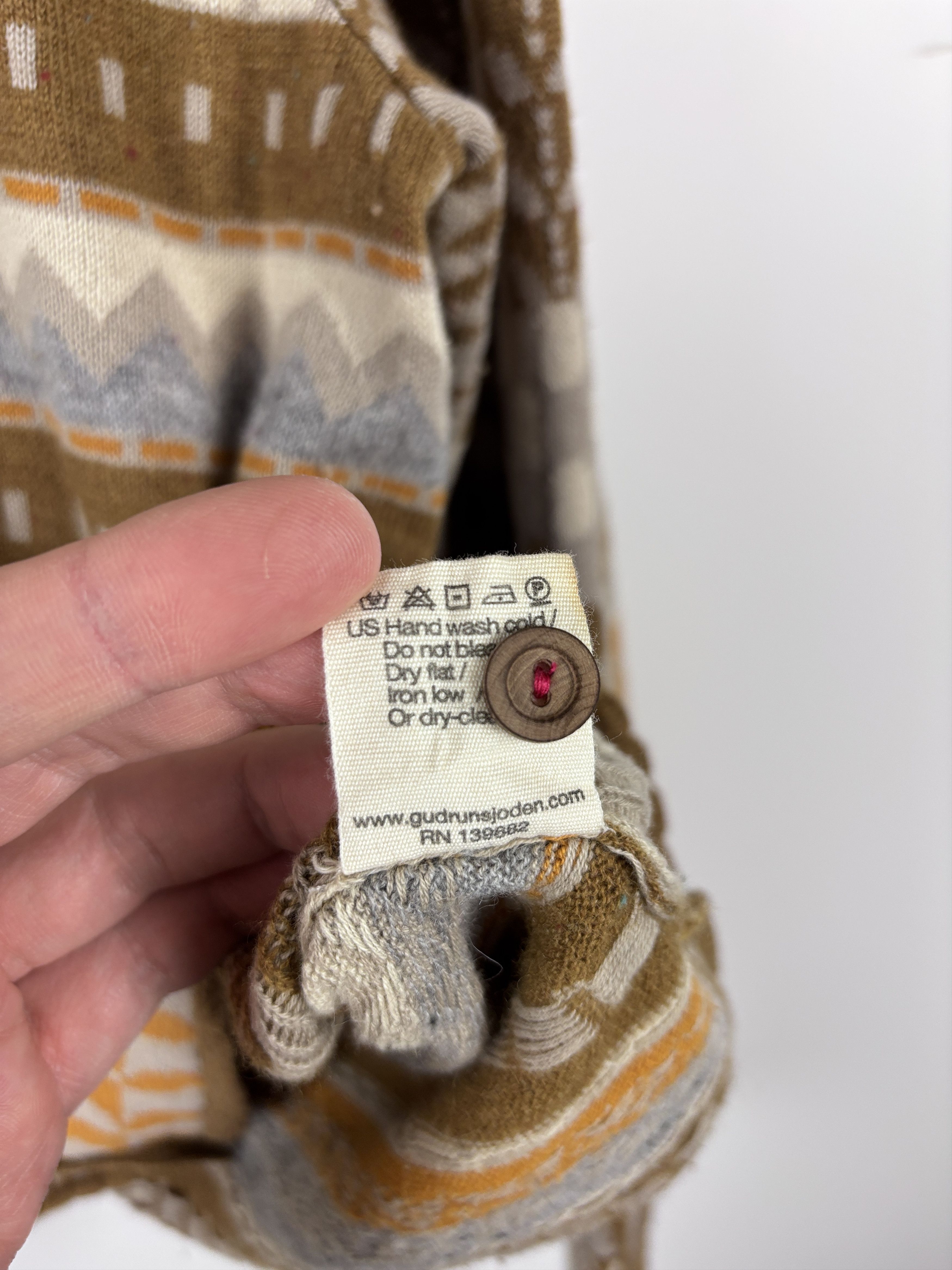 Gudrun Sjoden Gudrun Sjoden Floral Abstract Cardigan Sweater Cotton Wool L Size L / US 10 / IT 46 - 9 Thumbnail