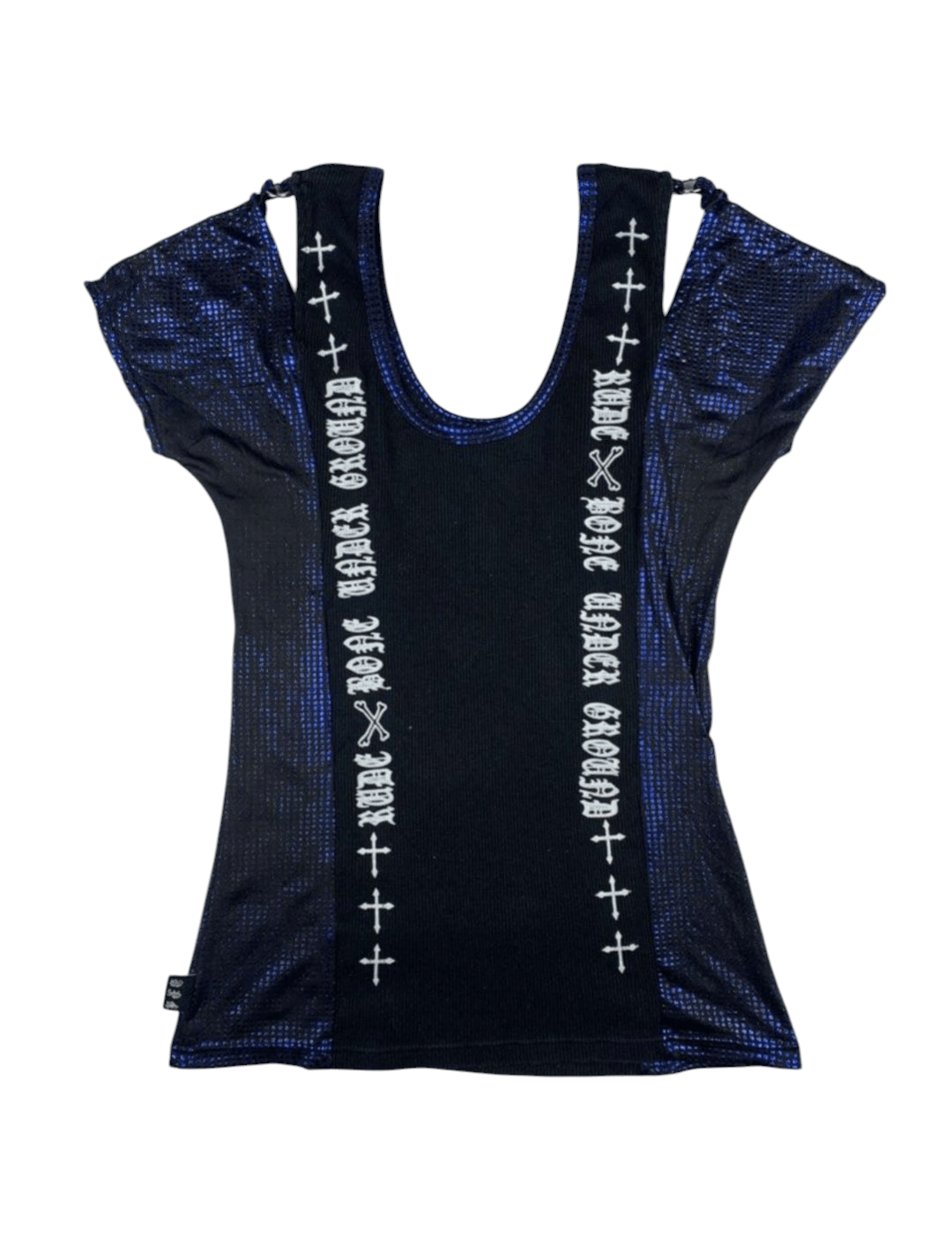 Japanese Brand Opemine Punk Multifabric Skull Flag Graphic Buckle Top Size S / US 4 / IT 40 - 3 Thumbnail