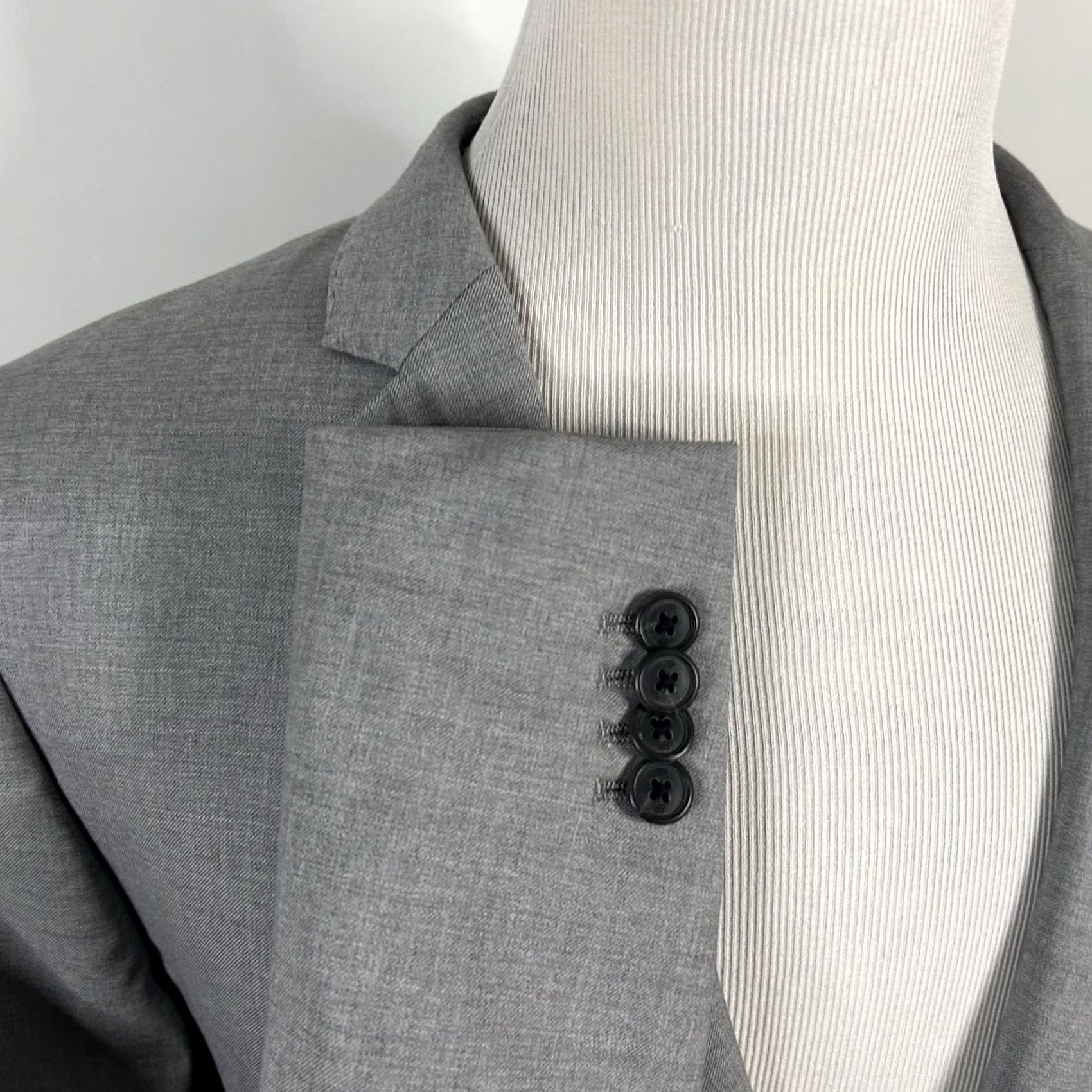Banana Republic Banana Republic Sport Coat Gray Wool 46L Two-Button Double Vented Notch Lapel +Jacket Front Style Size US XS / EU 42 / 0 - 6 Thumbnail