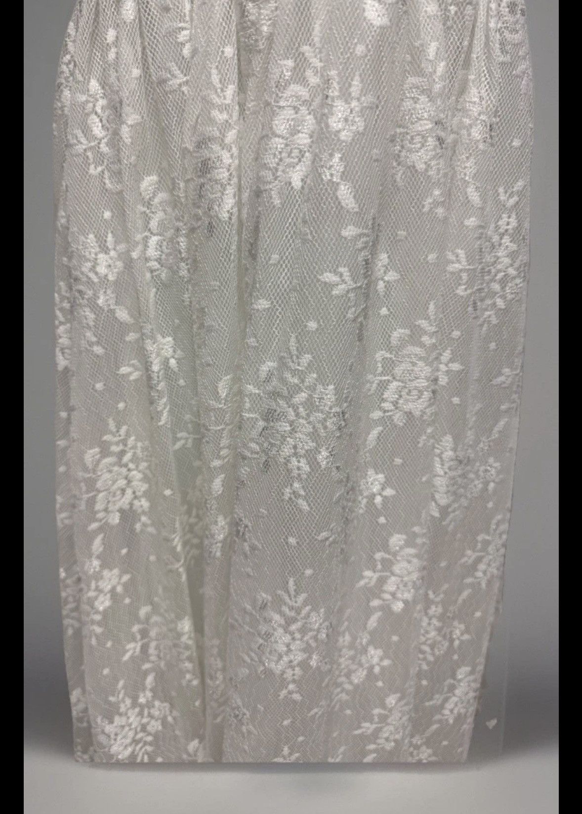 Lulus Lulus Sweetie White Lace Ruched Tie-Strap XS Midi Dress Size XS / US 0-2 / IT 36-38 - 8 Thumbnail