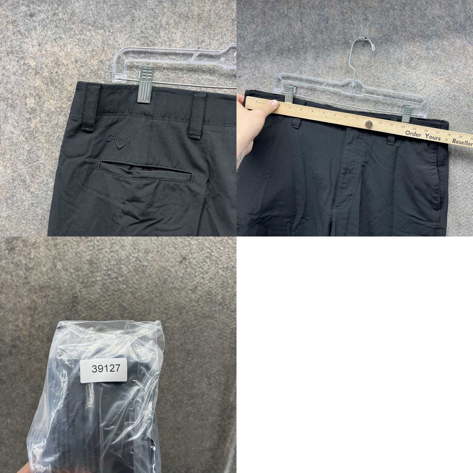Callaway Callaway Shorts Mens 36 Black Chino Golf Performance Stretch Zip Pocket 9 Inch Size US 36 / EU 52 - 8 Thumbnail
