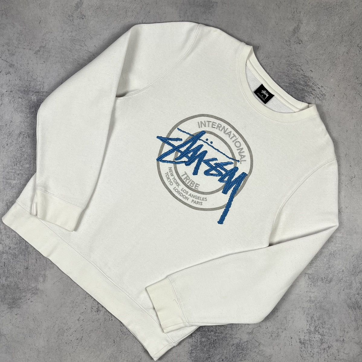 Stussy Vintage Stussy tribe y2k big logo sweatshirt 90’s Size US S / EU 44-46 / 1 - 1 Thumbnail