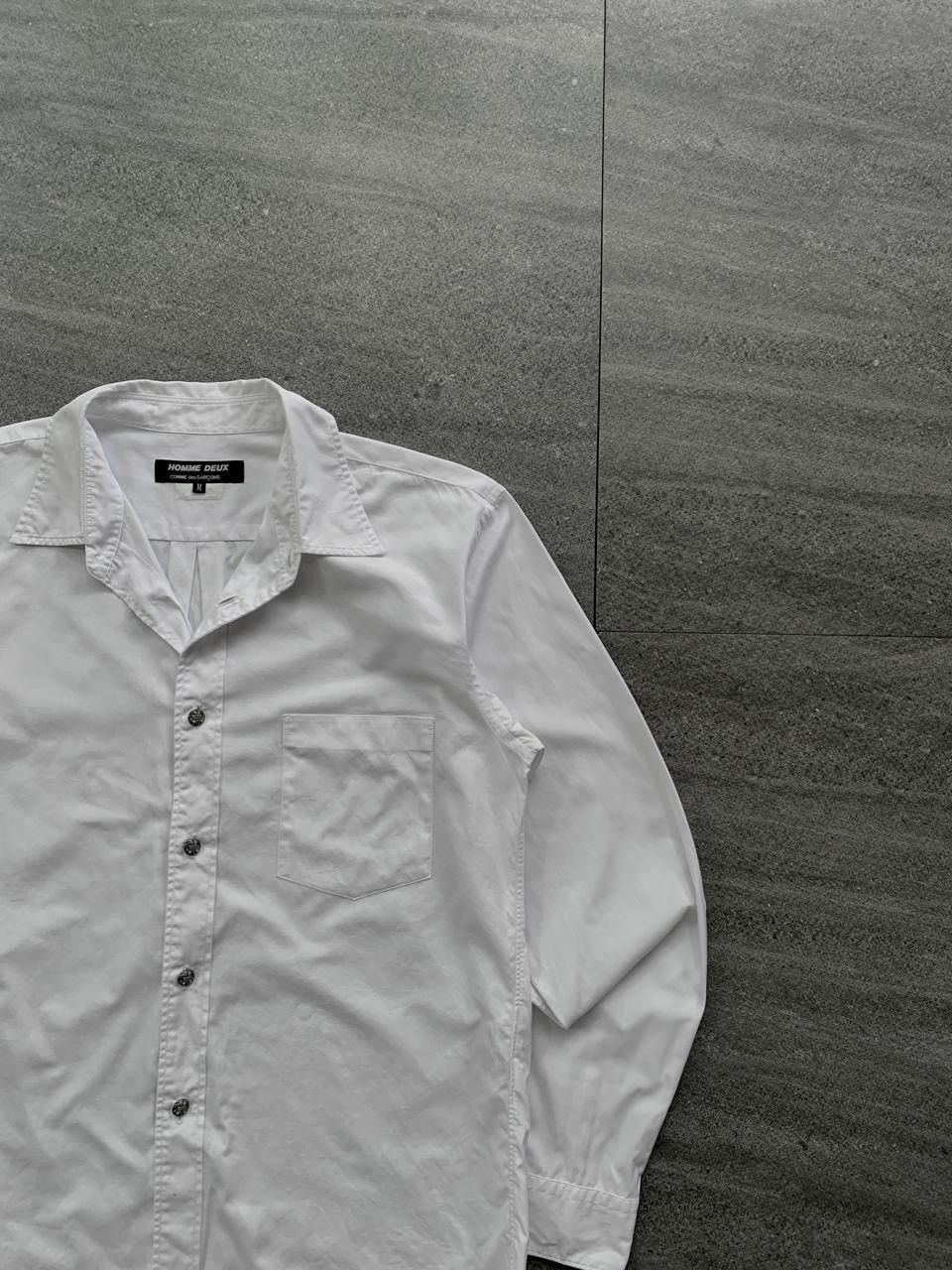 Comme des Garcons Homme Deux Fleur Silver buttoned Shirt Size US M / EU 48-50 / 2 - 2 Thumbnail