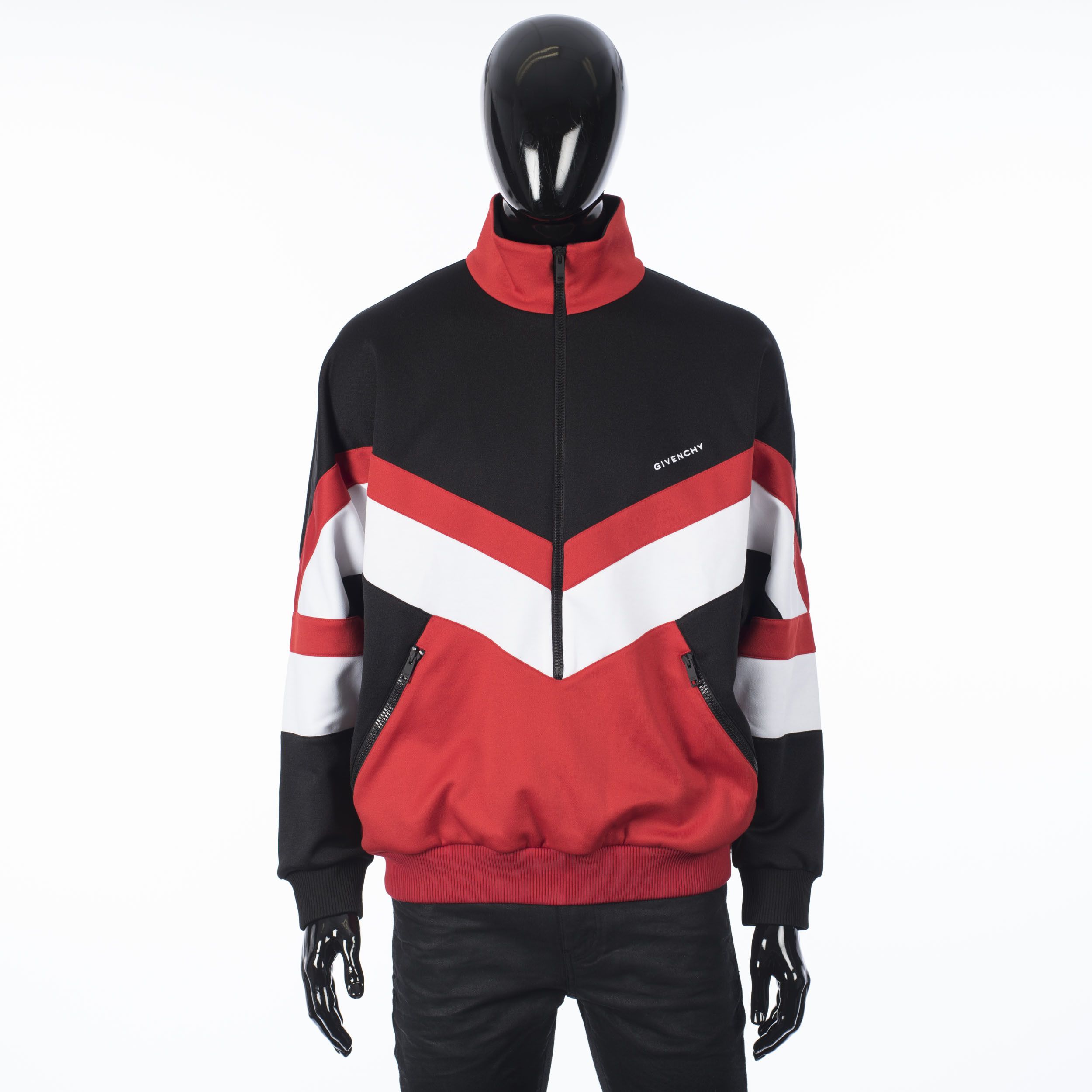 Givenchy Black/Red/White Colorblack Sweatshirt - 1/2 Zip Size US M / EU 48-50 / 2 - 1 Thumbnail