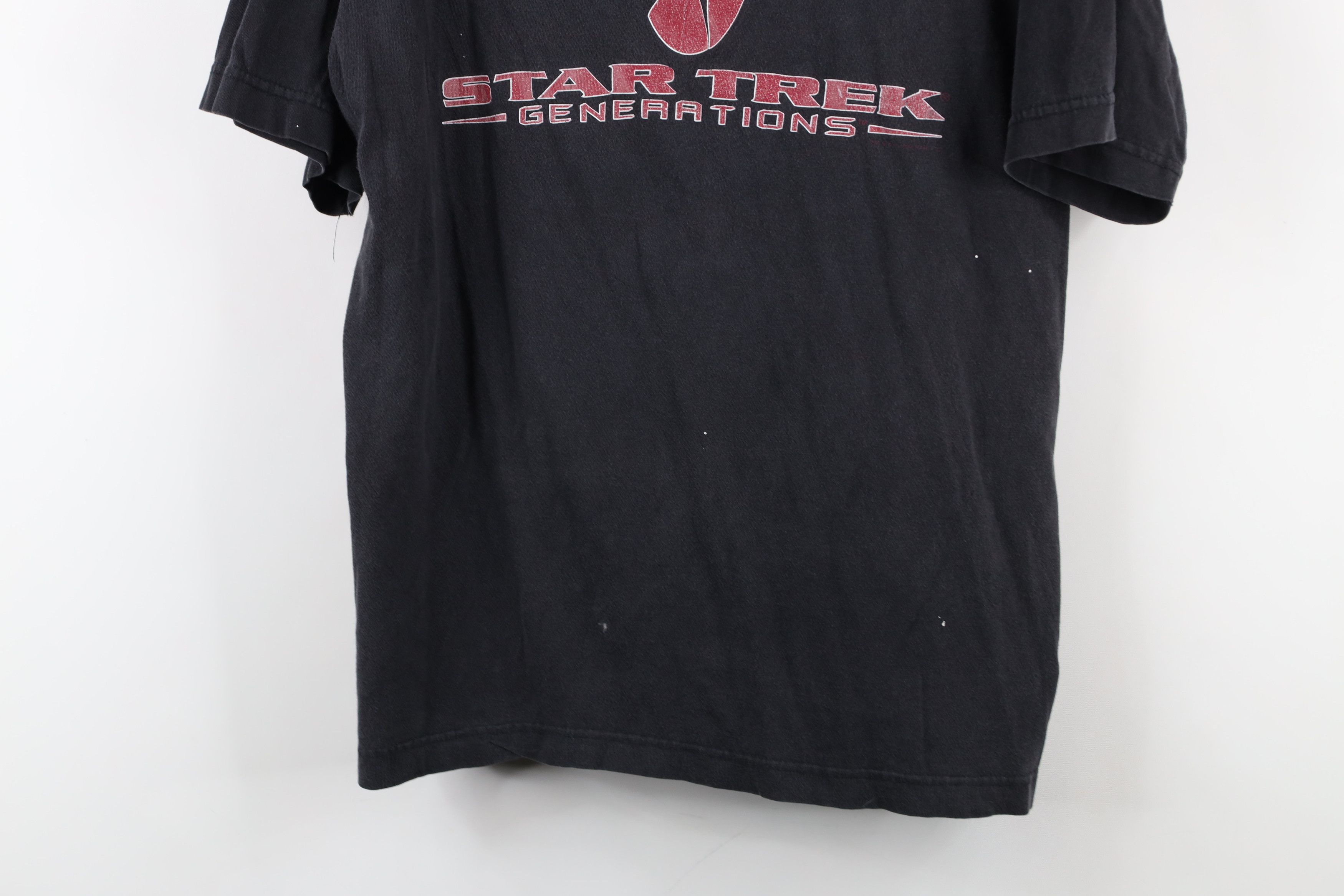Vintage Vintage 90s Spell Out Star Trek Generations T-Shirt Black Size US L / EU 52-54 / 3 - 3 Thumbnail