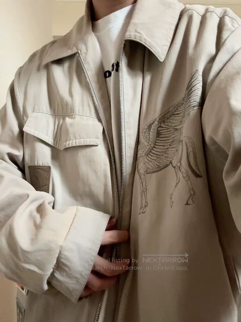 Hermes Hermes White Lamb Leather Jacket, Metal Snap Design at Fro Size US L / EU 52-54 / 3 - 4 Thumbnail