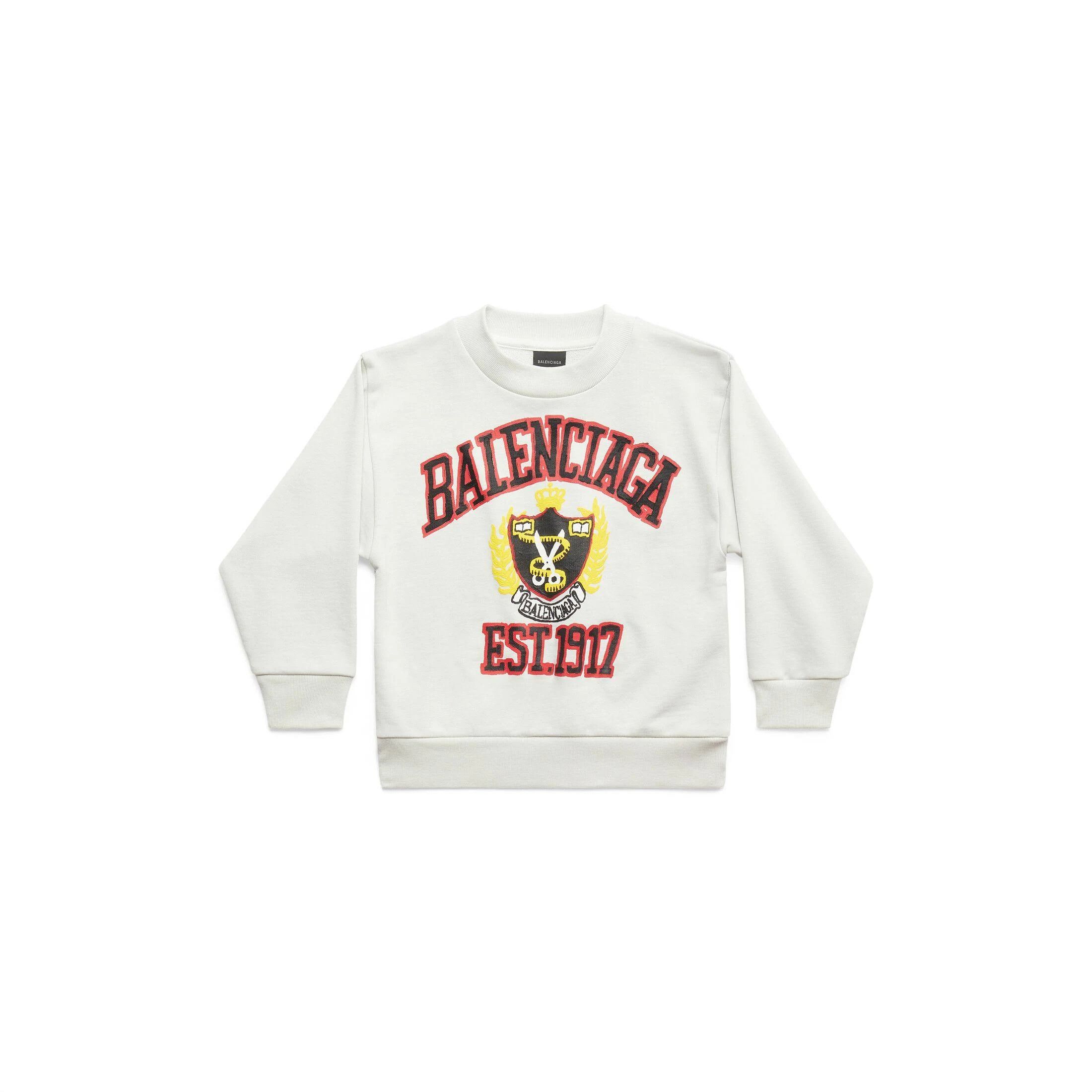 Balenciaga o1mt1gz0924 KIDS - DIY College Sweatshirt in White Size US XXS / EU 40 - 1 Thumbnail