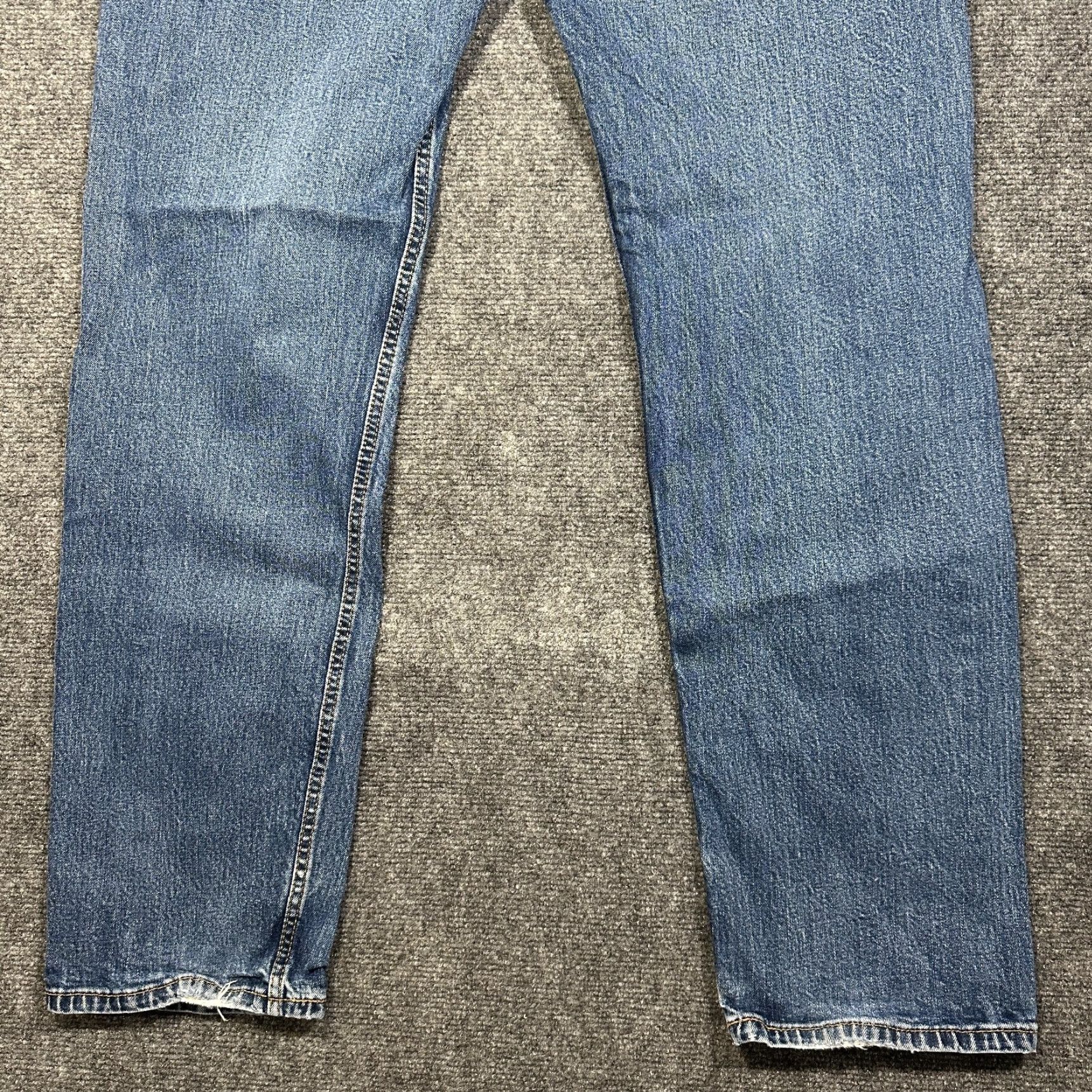 Levi's Levi's 505 Jeans Mens 38 Medium Wash Cotton Stretch 5-Pocket Straight Leg Jeans Men's Regular Blue 90s Modern Leather Logo Size US 38 / EU 54 - 7 Thumbnail