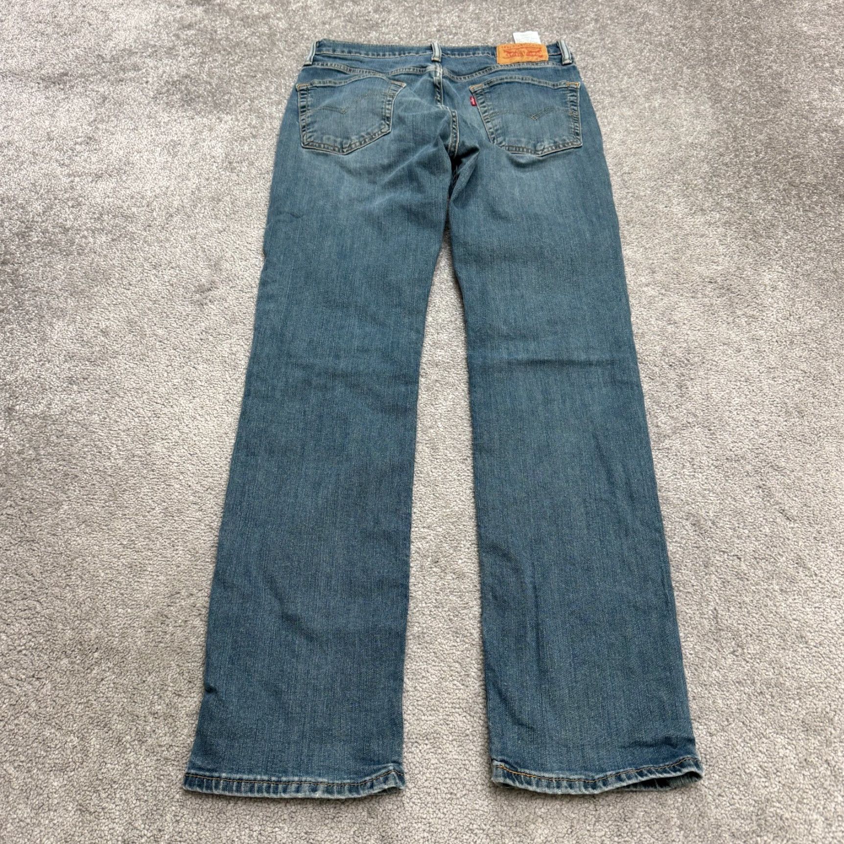 Levi's Levi's 514 Jeans Straight Leg Denim Mens 34x32 Blue Medium Wash Cotton Casual Size US 34 / EU 50 - 2 Thumbnail