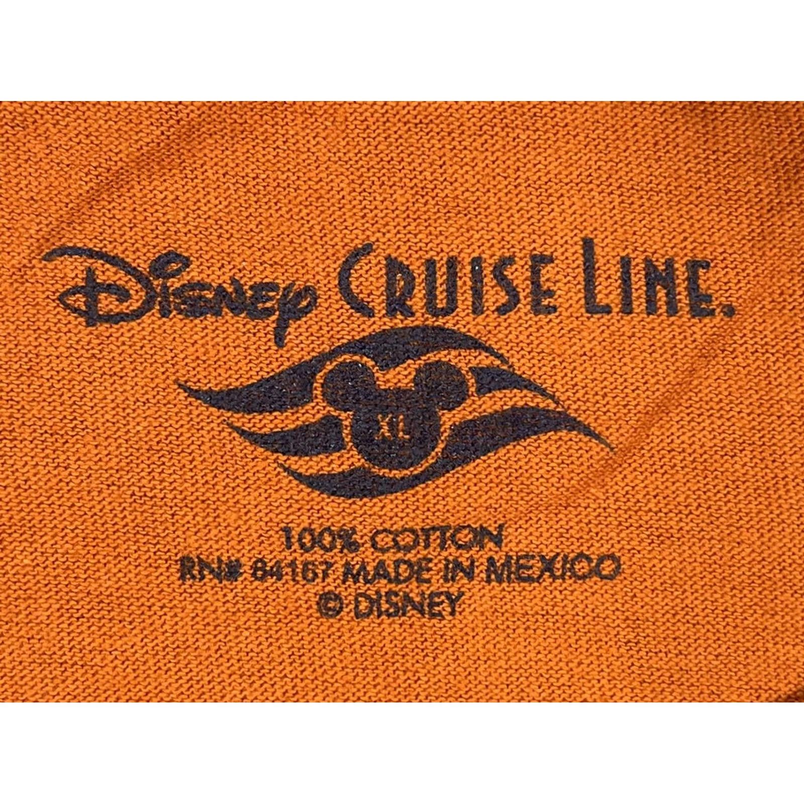 Disney Disney Cruise Line T-Shirt Orange Mickey Graphic XL Unisex Adults Cotton Crew Neck Short Sleeve Disney 2010 Vintage? No Size US XL / EU 56 / 4 - 5 Thumbnail