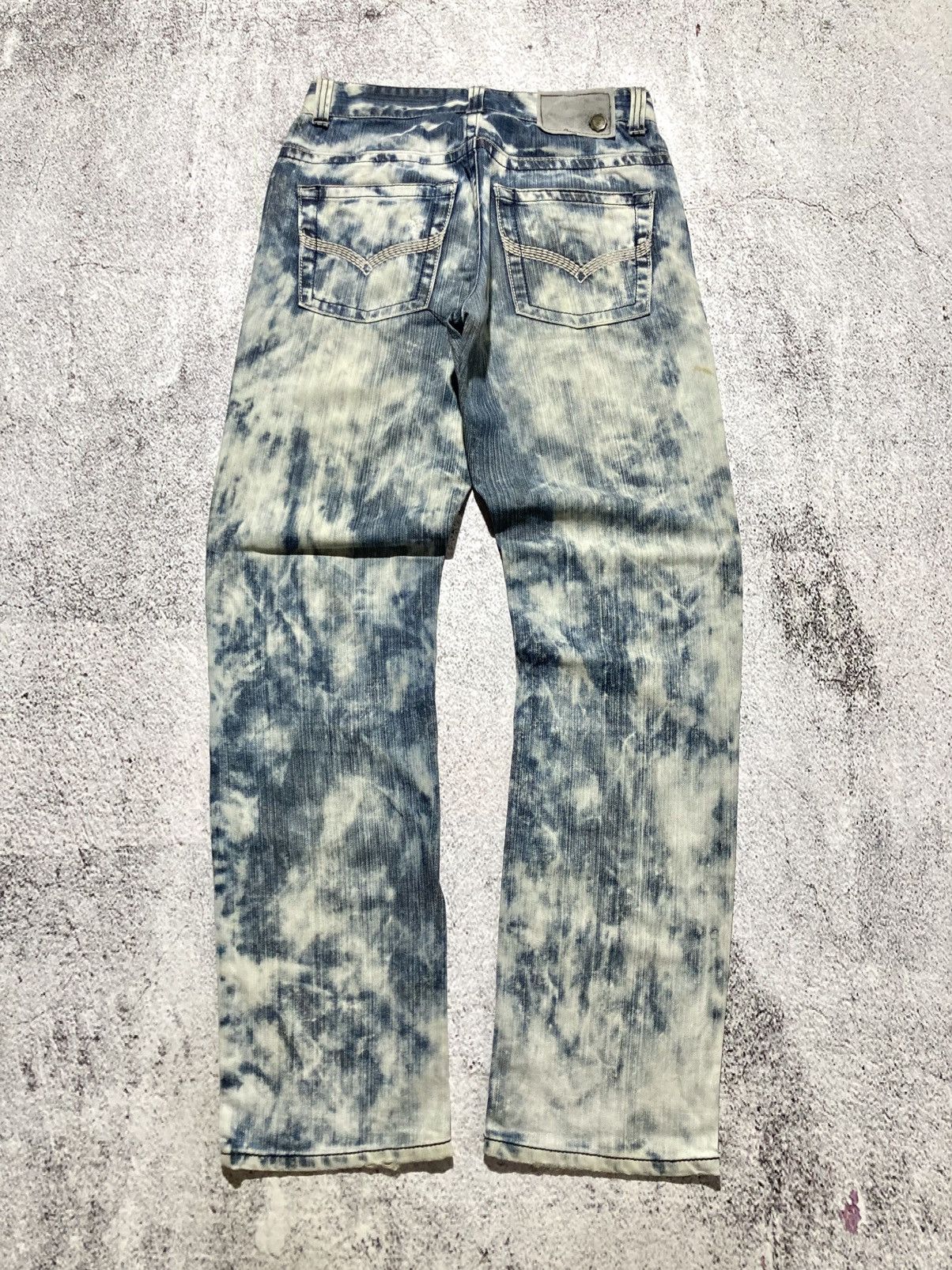 Japanese Brand 2000s Ugiz Distressed Ripped Acid Wash Denim Tornado Style Size US 29 - 11 Thumbnail
