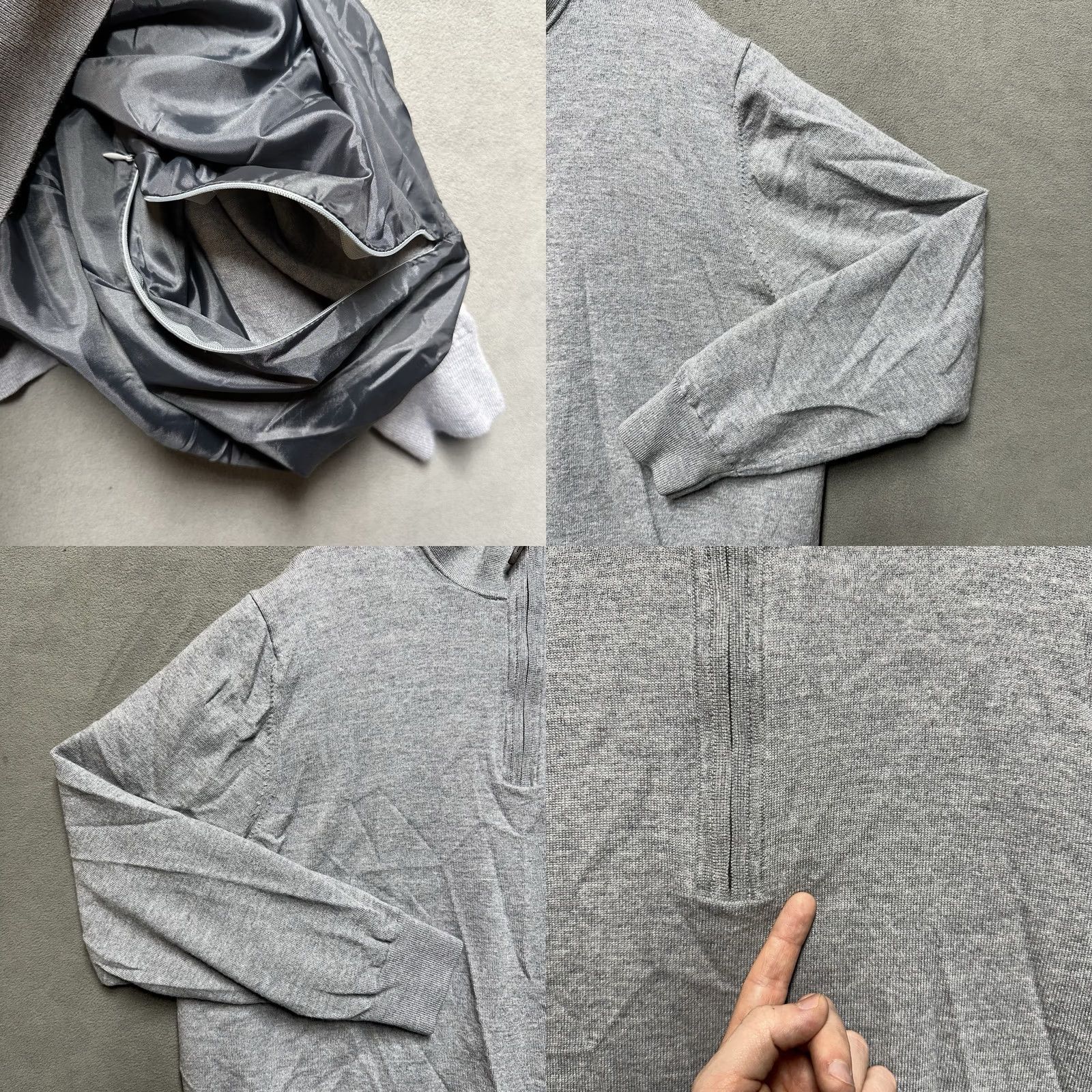 Vintage Fairway & Greene Sweater Mens XL Gray Zegna Baruffa Merino Wool 1/4 Zip Lined Size US XL / EU 56 / 4 - 8 Thumbnail