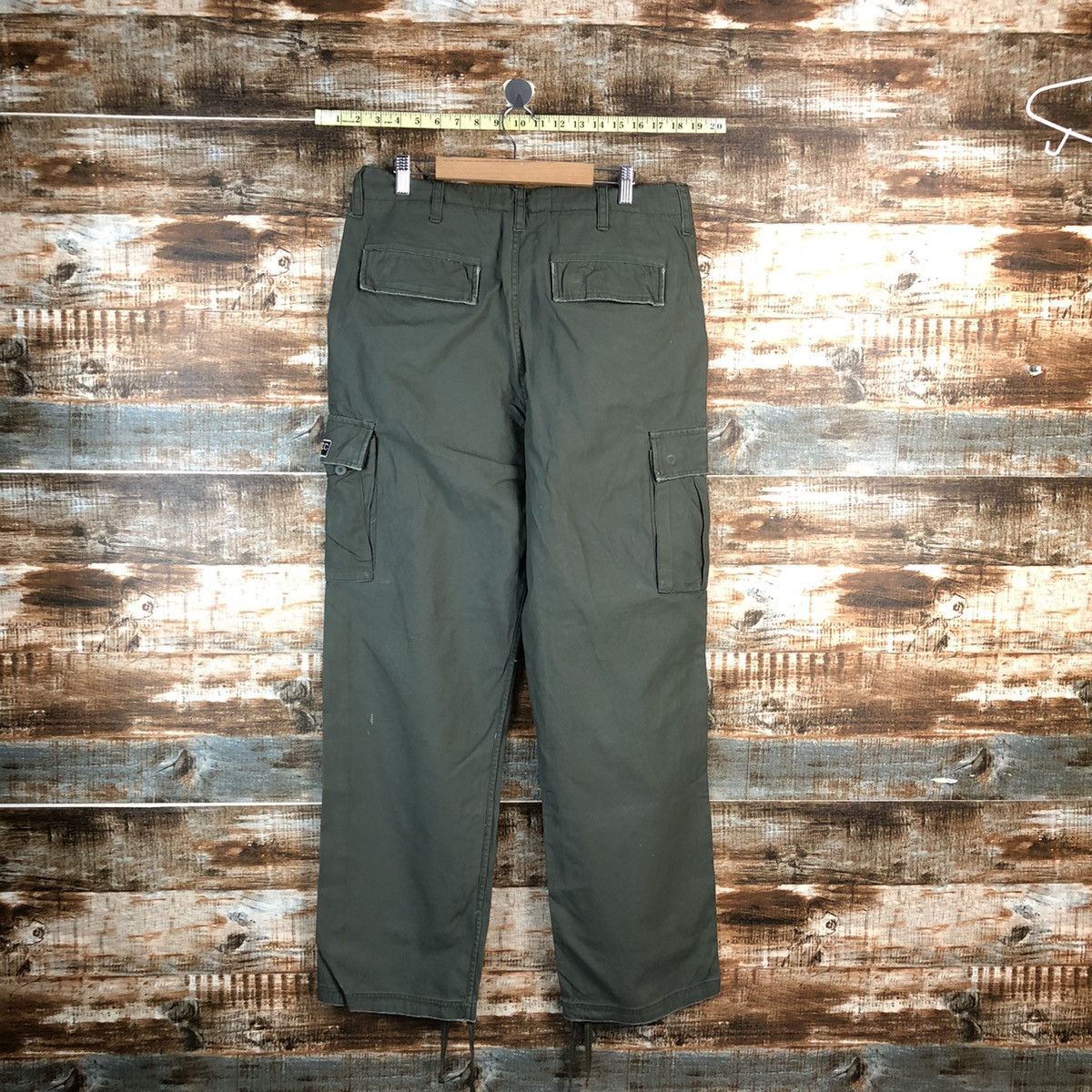 Japanese Brand Asna Dispec utility Green Cargo Multipocket Pants #A2435 Size US 33 - 15 Thumbnail