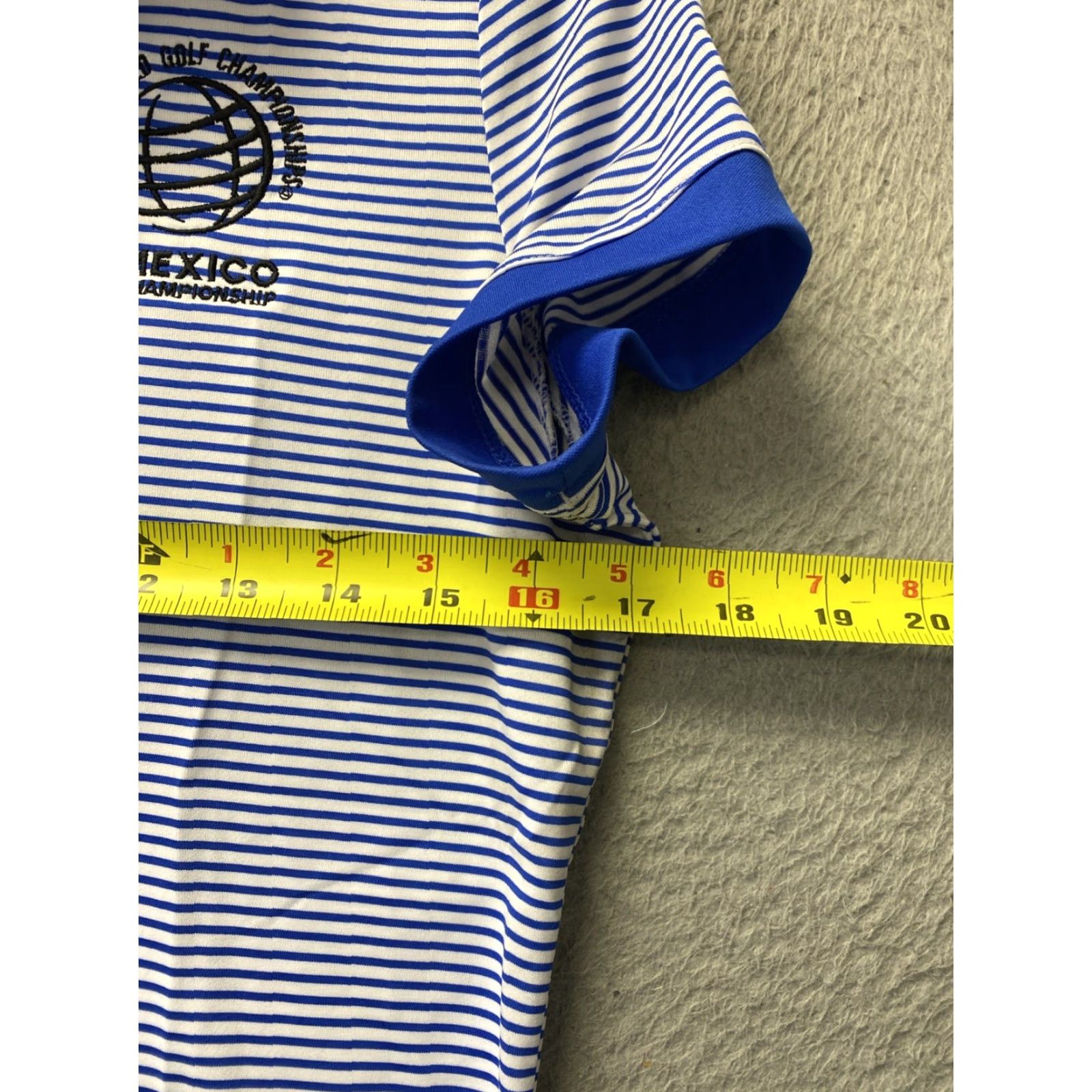 Nike NIKE Women’s Dri-FIT Golf Polo Shirt Pull On Size M Blue Stripes 137-25 Size M / US 6-8 / IT 42-44 - 4 Thumbnail