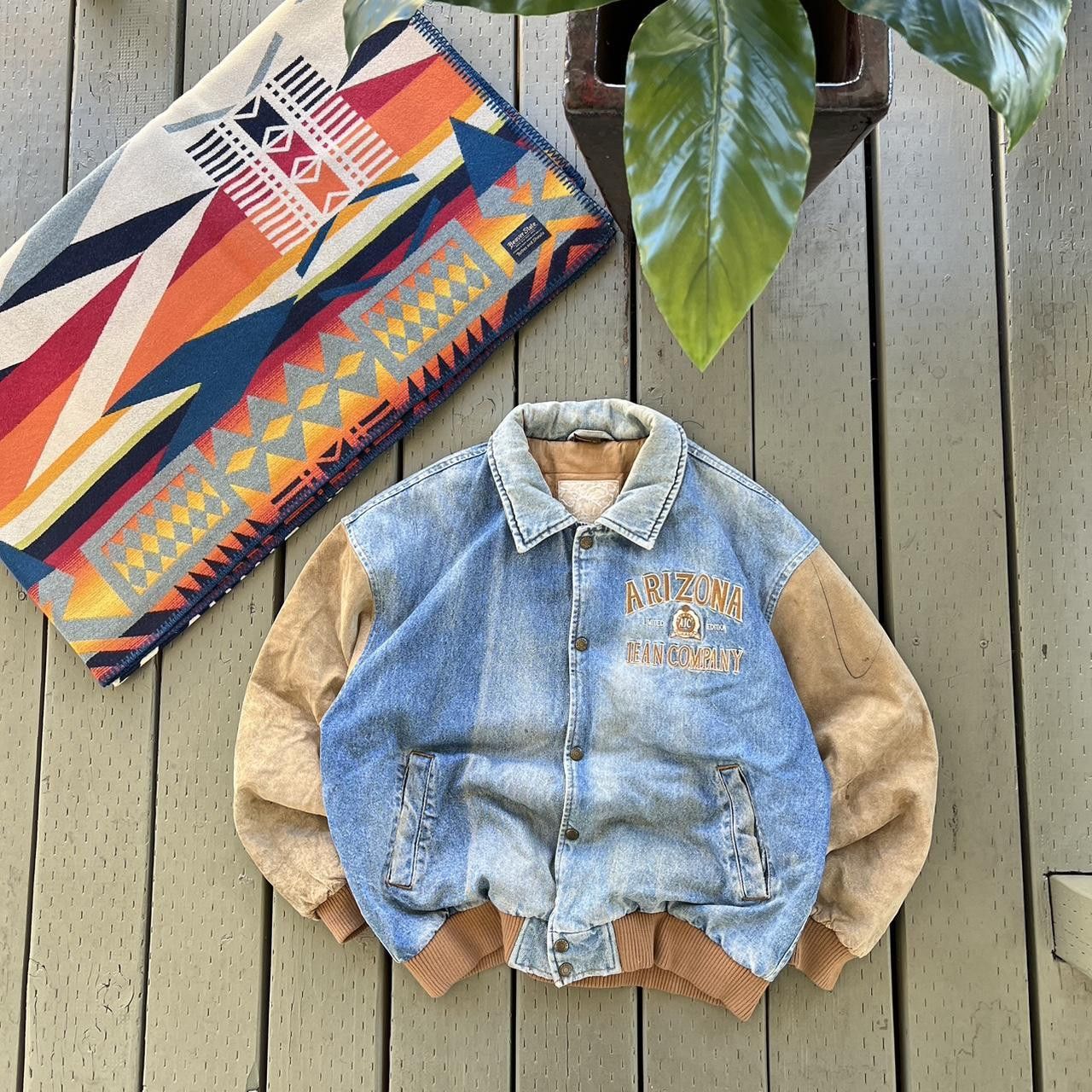 Arizona Jean Co. Vintage 90s Arizona Jeans Company Denim Bomber 