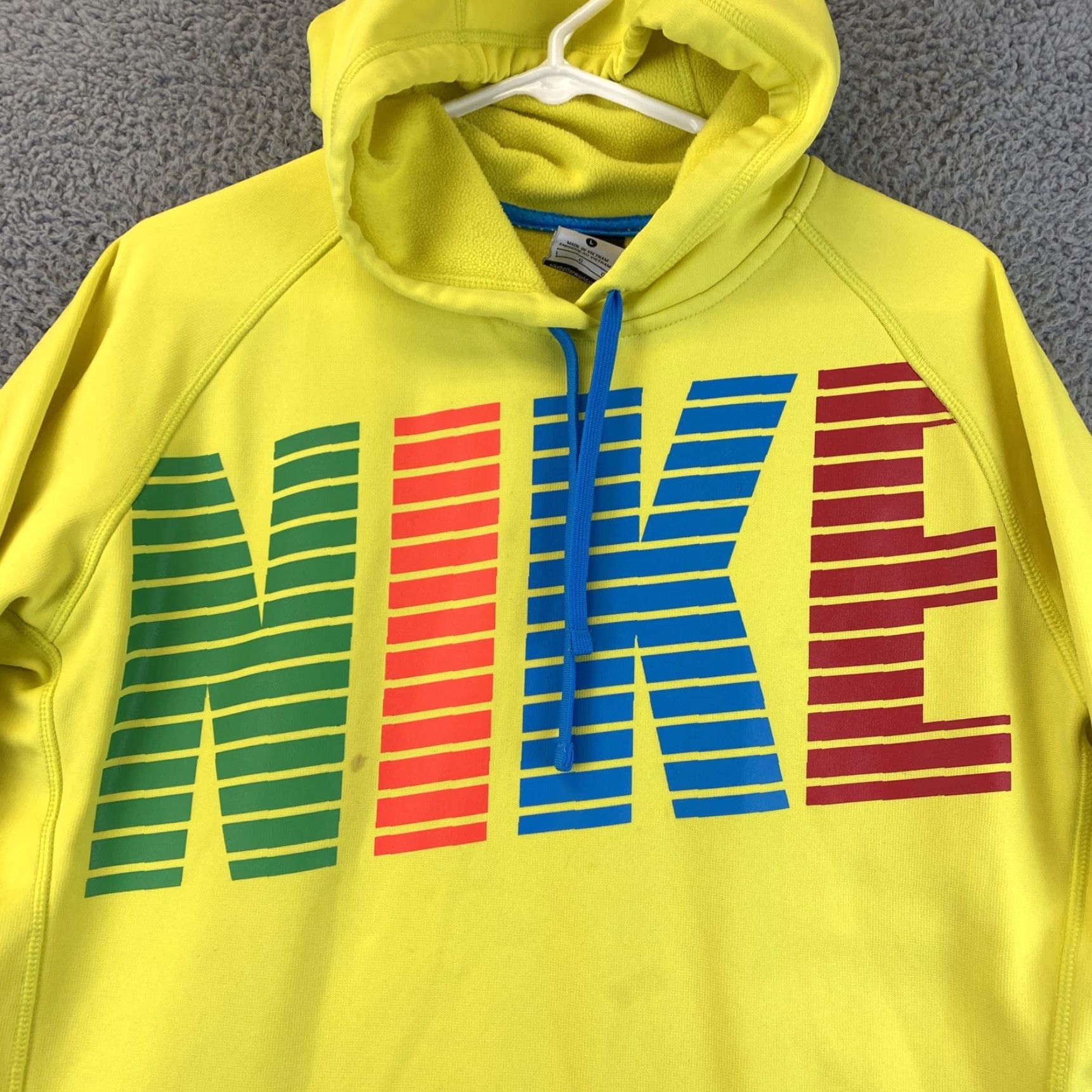 Nike Nike Therma-Fit Women's Size L Neon Yellow Pullover Hoodie Sweatshirt / 57-18 Size L / US 10 / IT 46 - 2 Thumbnail