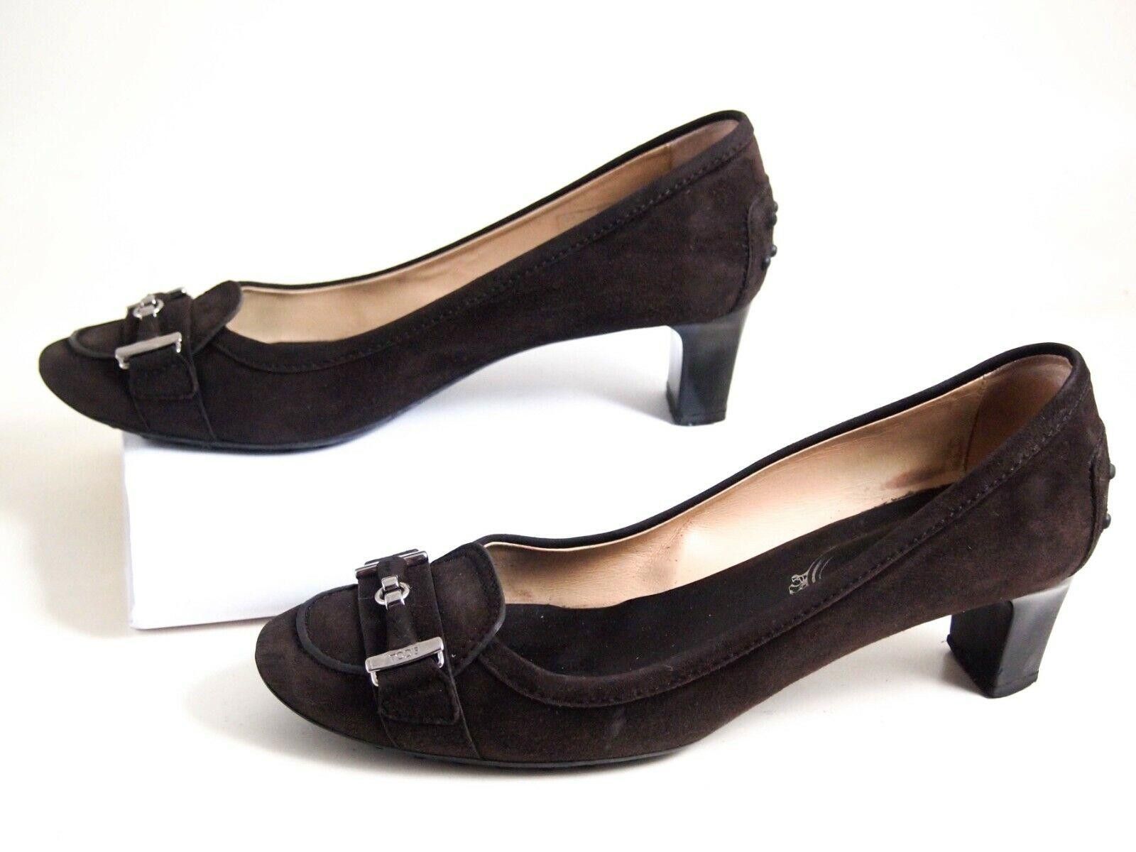 Tod's Tod's Mid Heel Pumps Brown Suede US 8 EU 38 Size US 8 / IT 38 - 4 Thumbnail