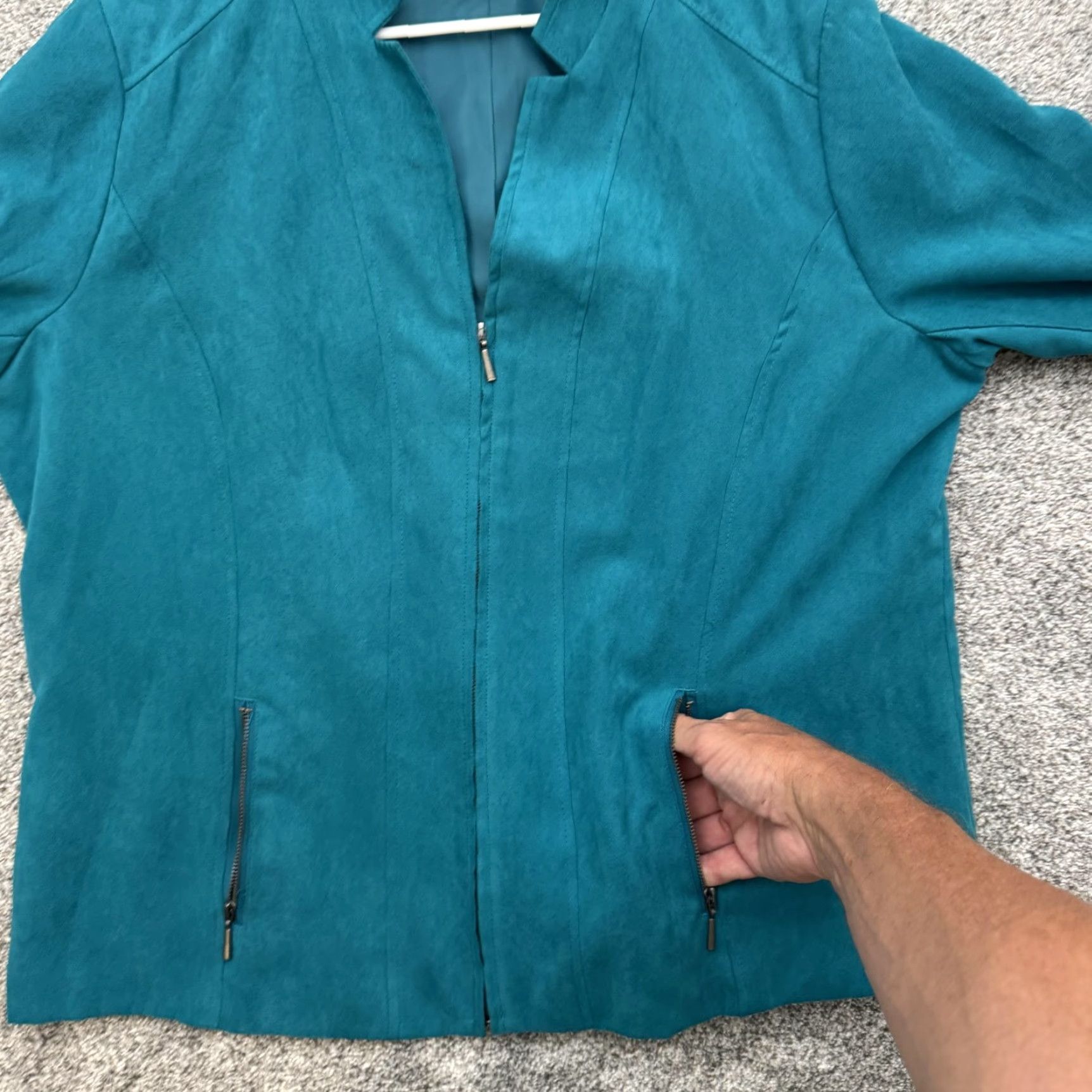 Vintage Studio Works Jacket Womens 18 Faux Suede Full Zip Lined Pockets Classic Size XXL / US 16-18 / IT 52-54 - 7 Thumbnail