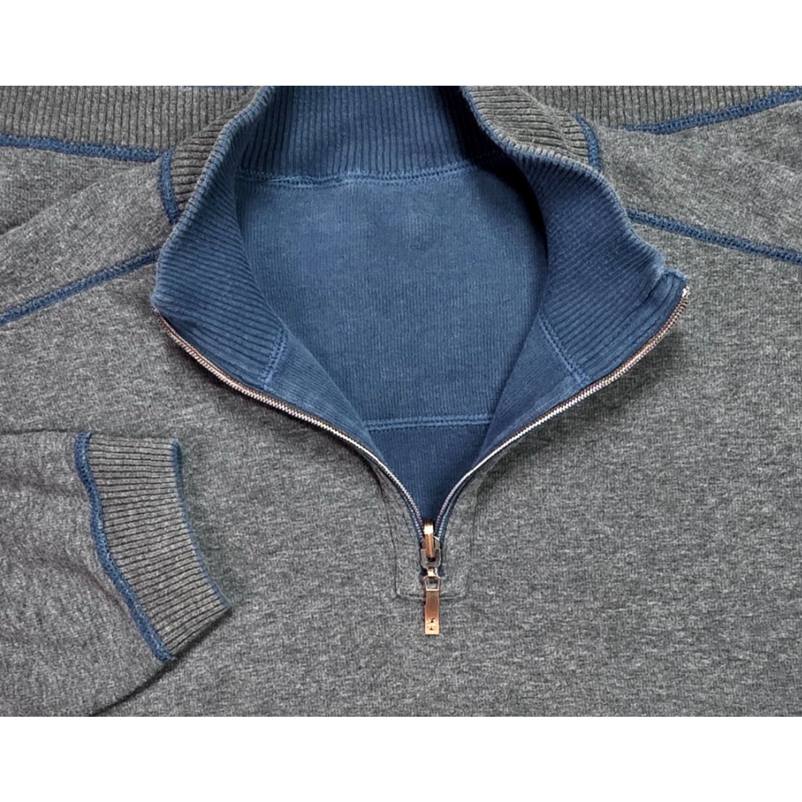 Tommy Bahama Tommy Bahama Sweater XXL Reversible 1/4 Zip Up Heavyweight Gray Green Mens Size US XXL / EU 58 / 5 - 2 Thumbnail