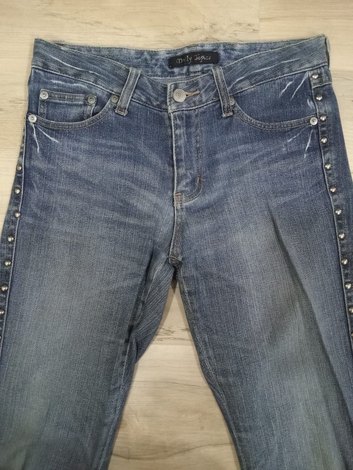 Japanese Brand Daily Tropics flared distressed jeans Size US 30 / EU 46 - 2 Thumbnail
