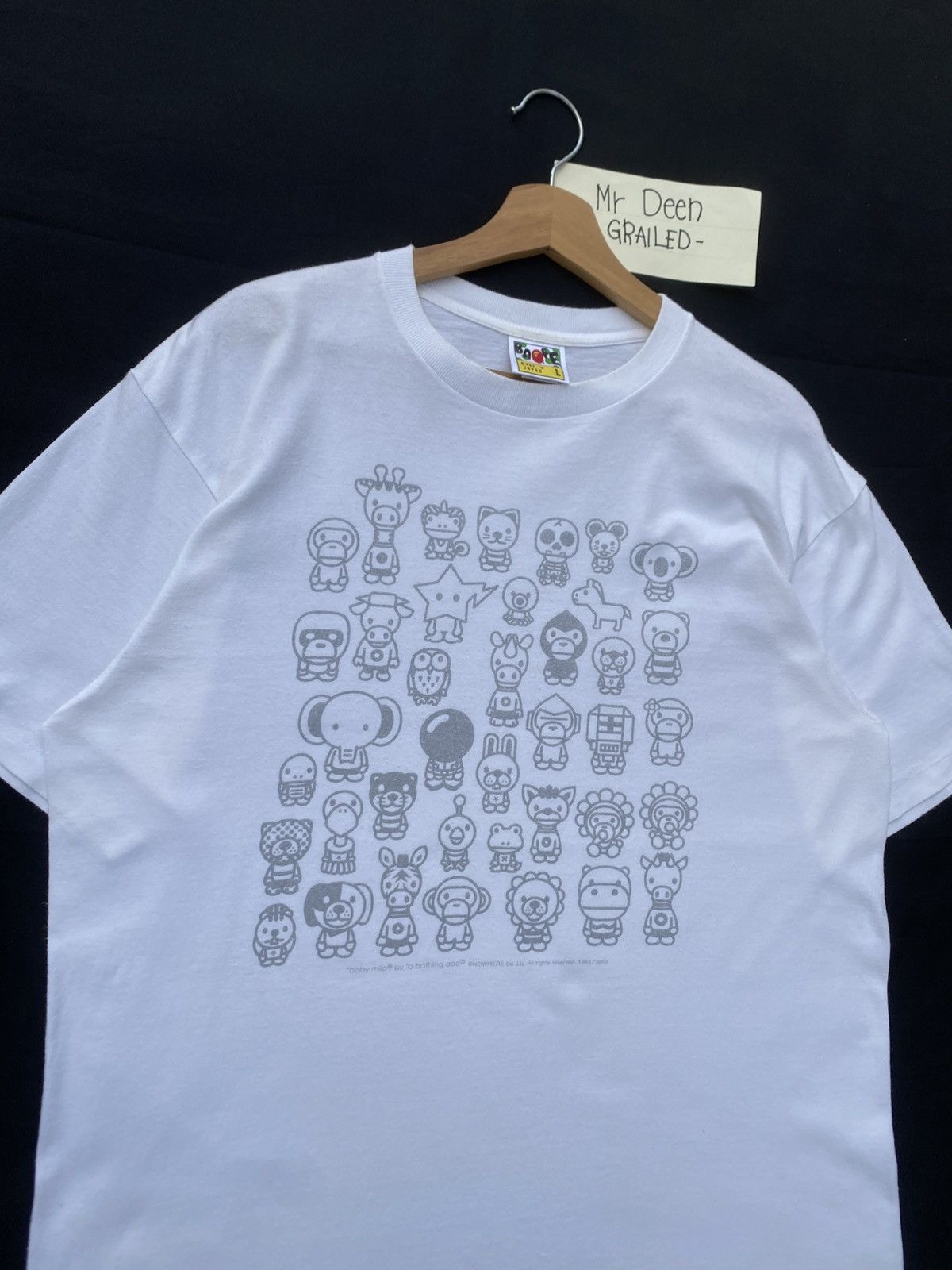 Bape Rare 06s Bathing Ape Baby Milo A to Z Tshirt Size US L / EU 52-54 / 3 - 6 Thumbnail